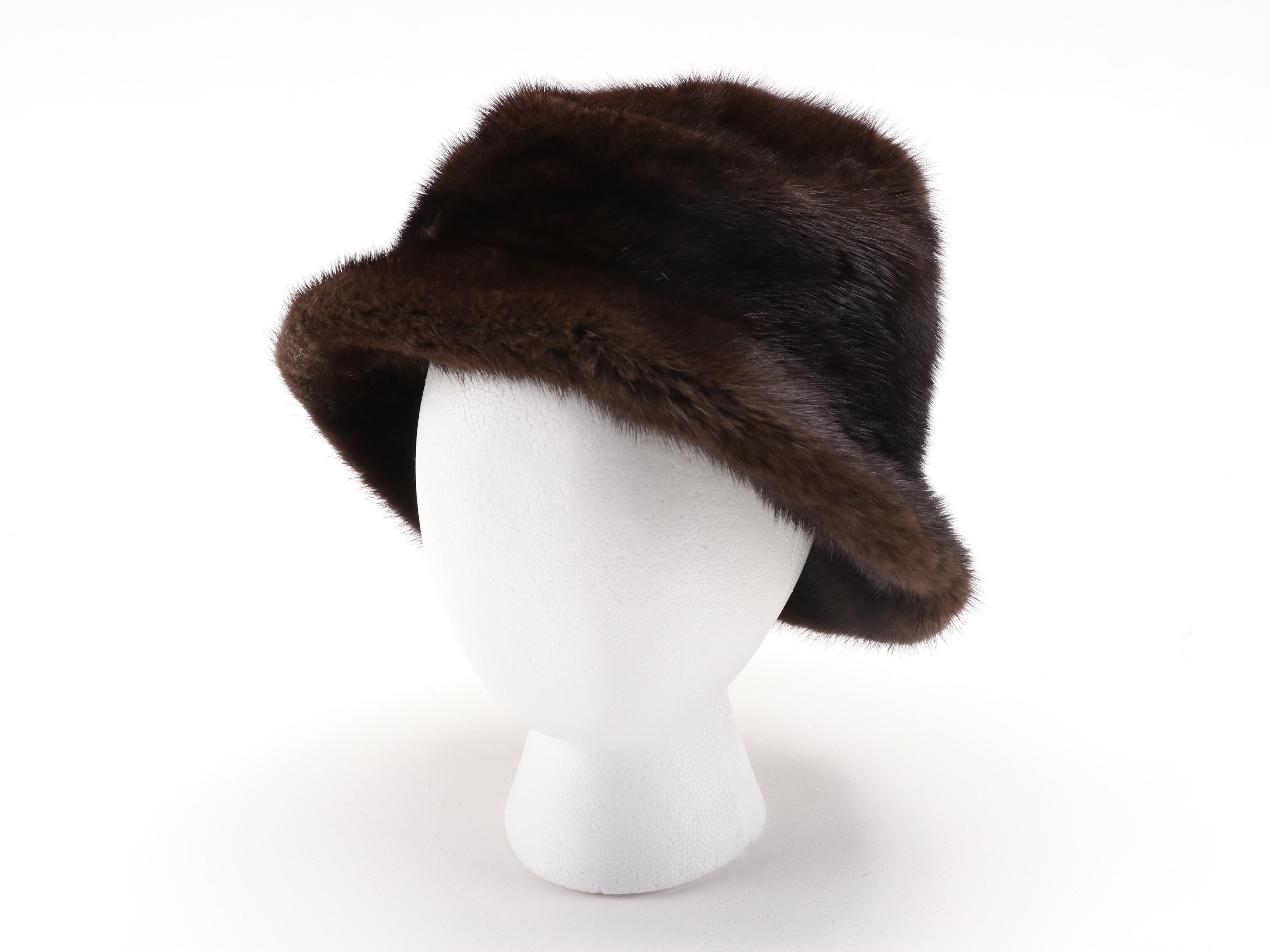 Evans Mink Fur Stroller Coat with Mink Fur Hat, Vintage