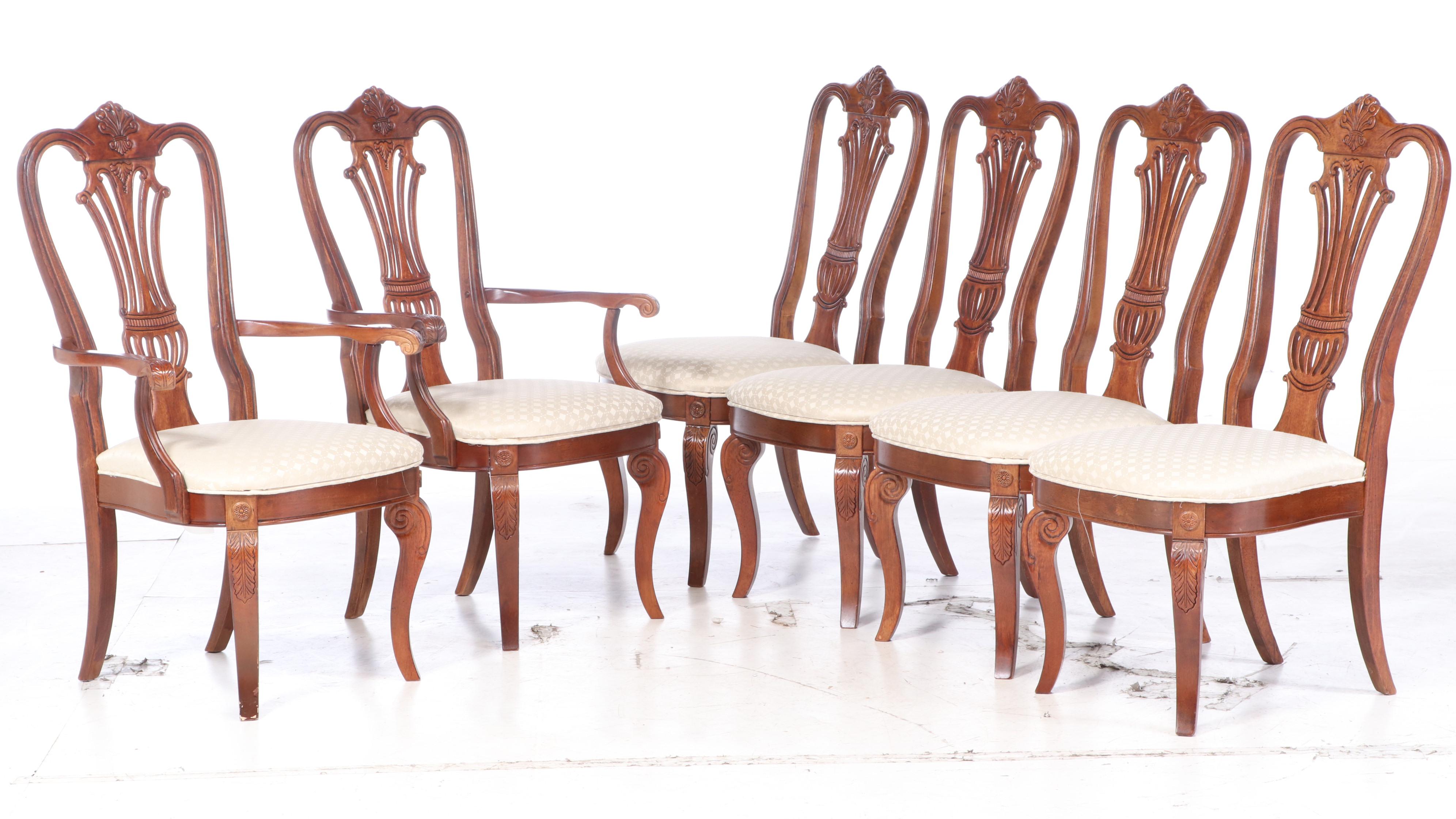 Universal Furniture Double Pedestal Dining Table and Chairs