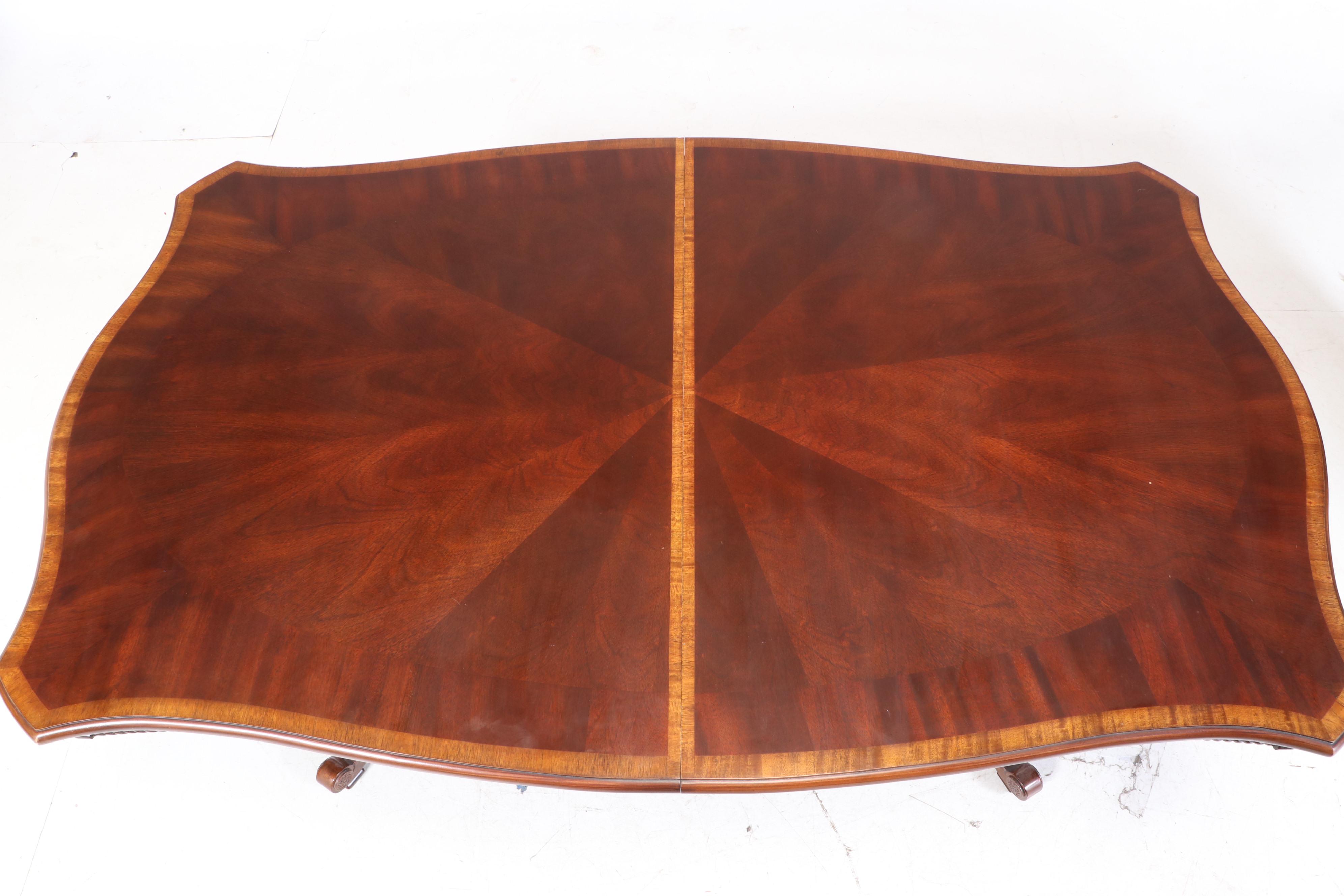 Universal Furniture Double Pedestal Dining Table and Chairs