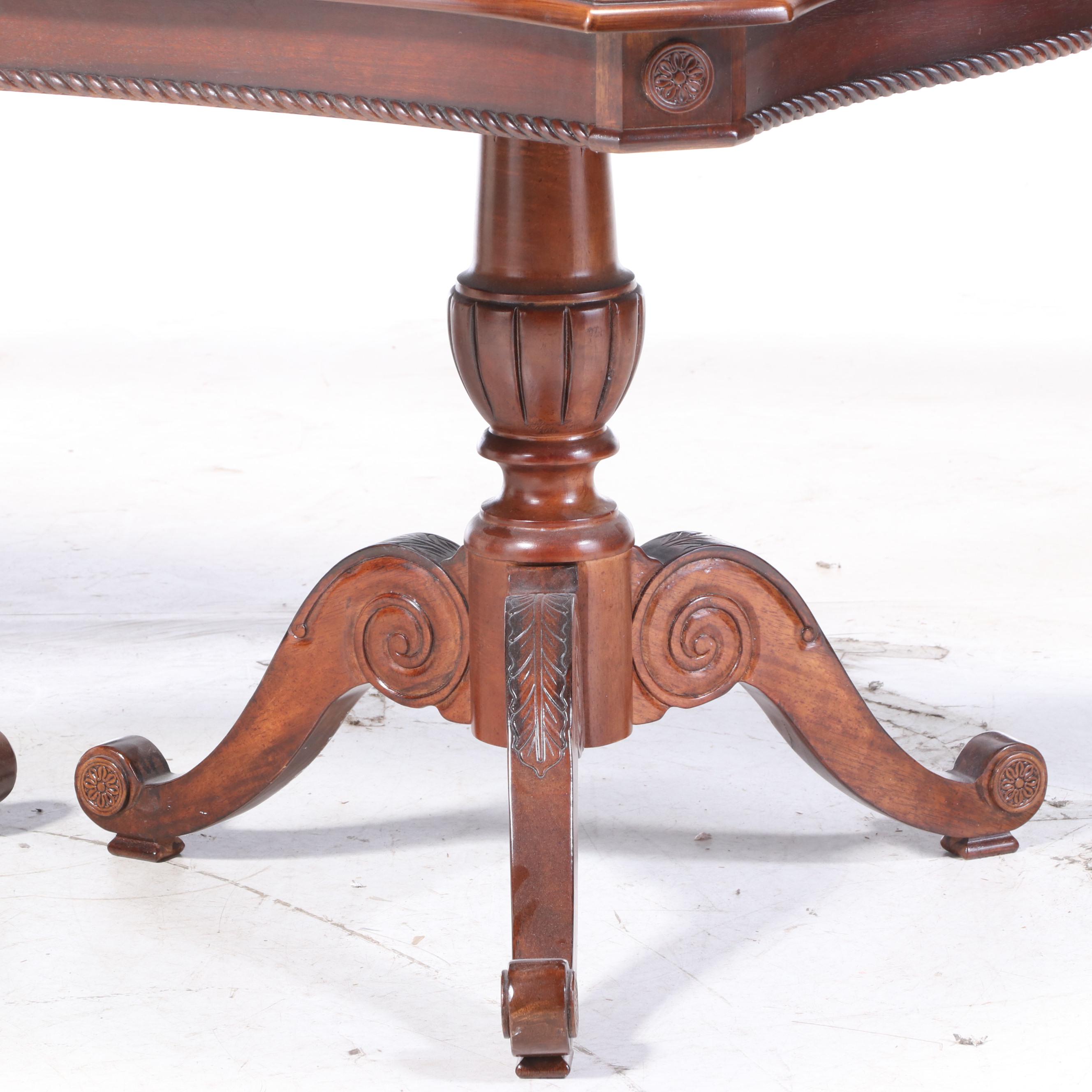 Universal Furniture Double Pedestal Dining Table and Chairs