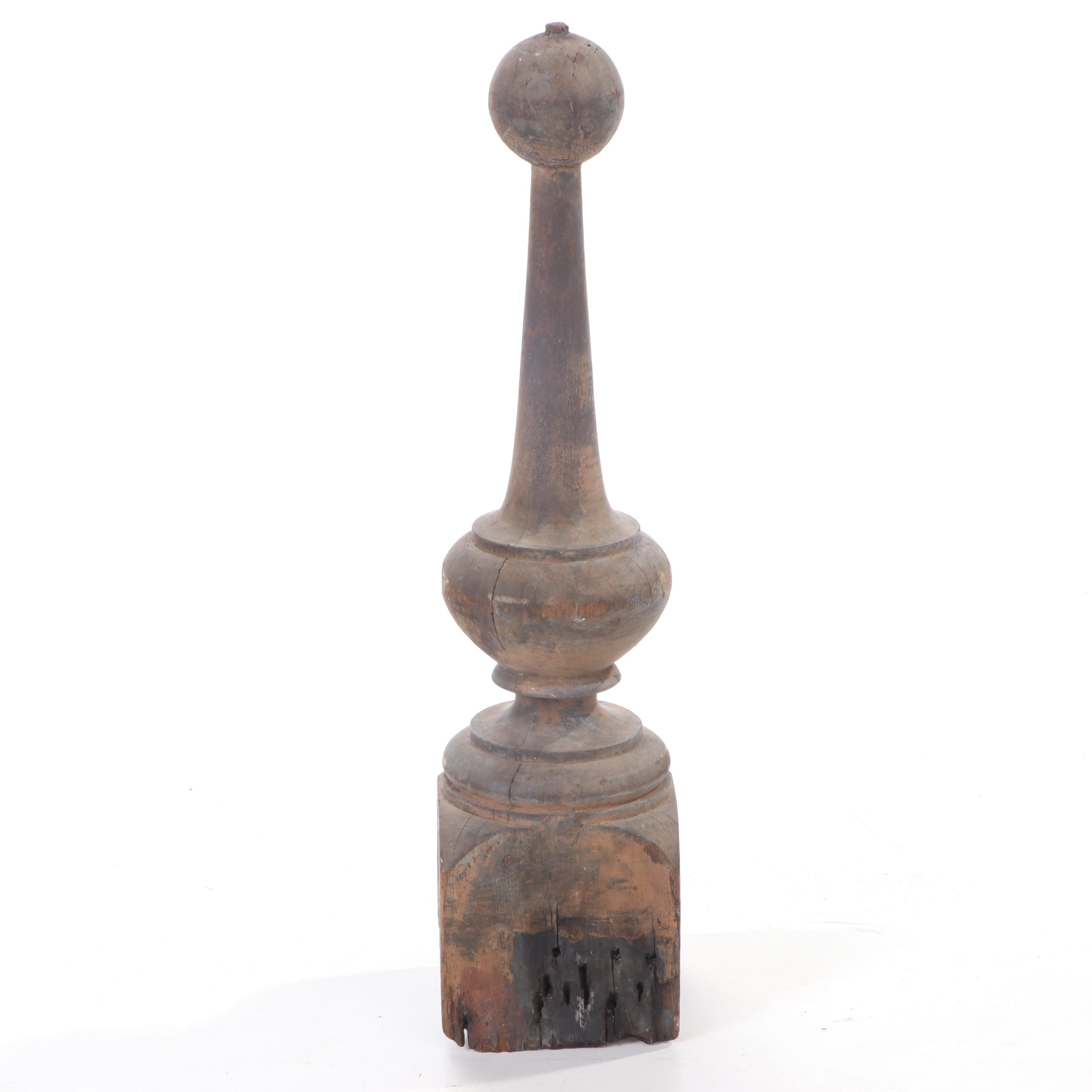 Turned Wood Post Architectural Finials
