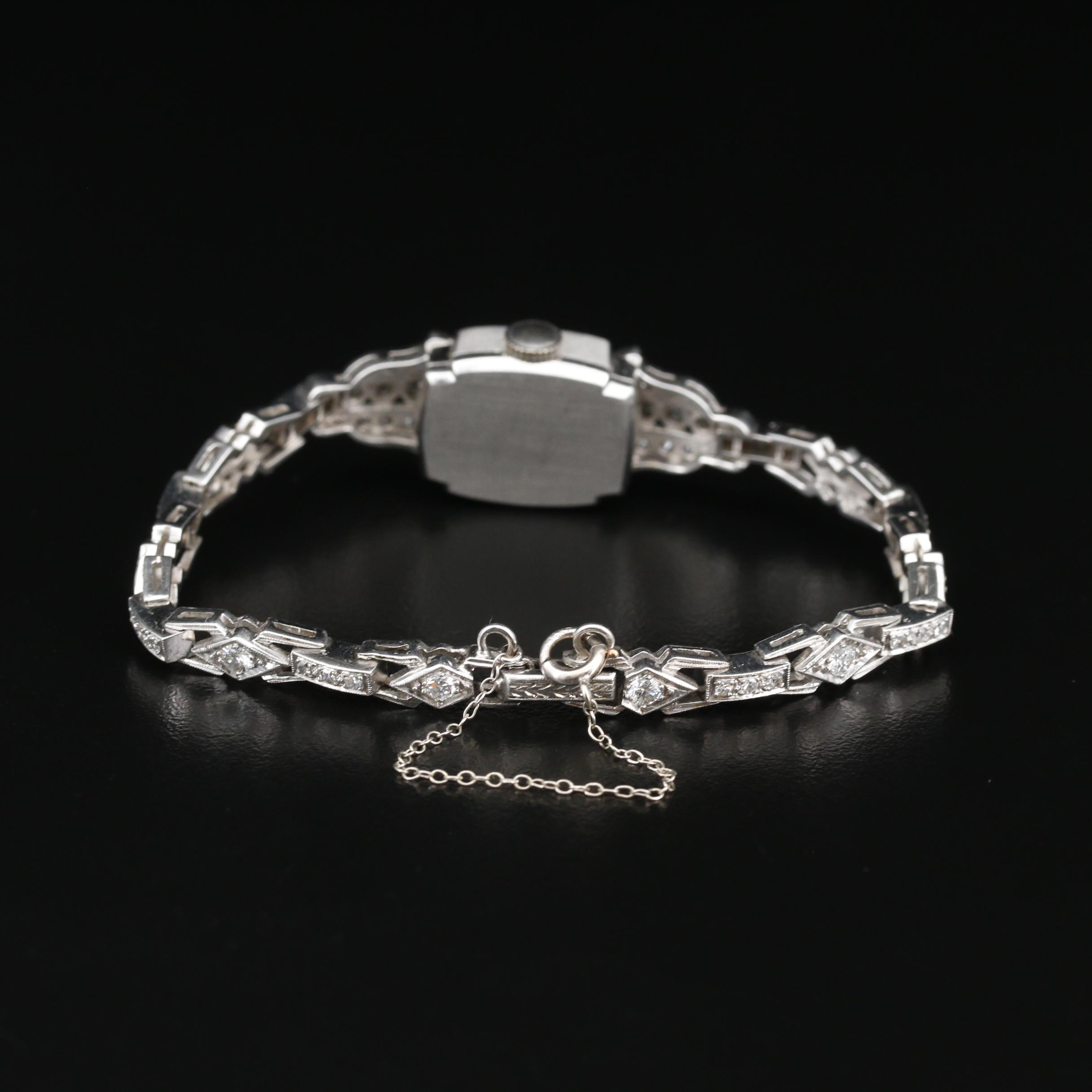 Platinum and 1.82 CTW Diamond Hamilton Stem Wind Watch