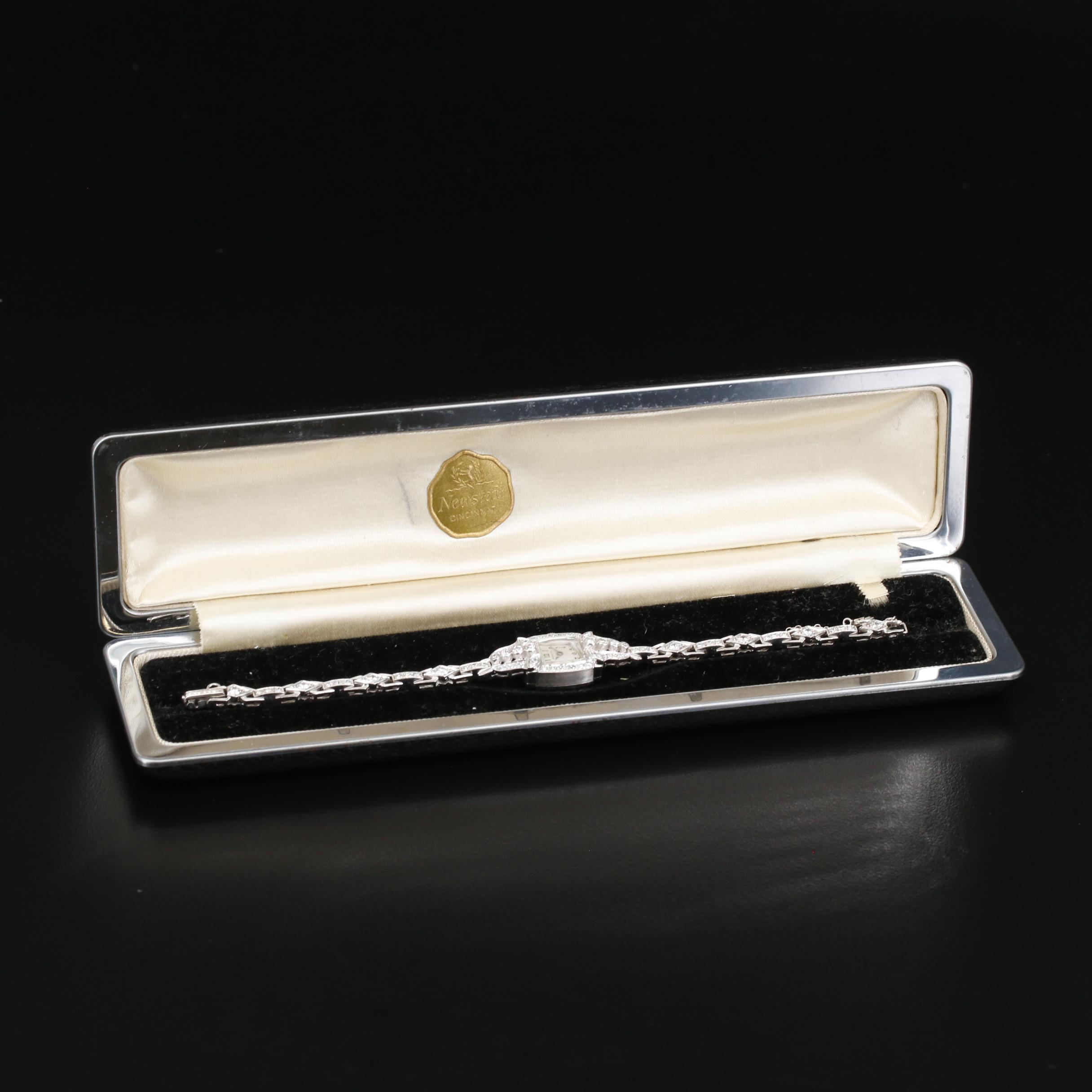 Platinum and 1.82 CTW Diamond Hamilton Stem Wind Watch