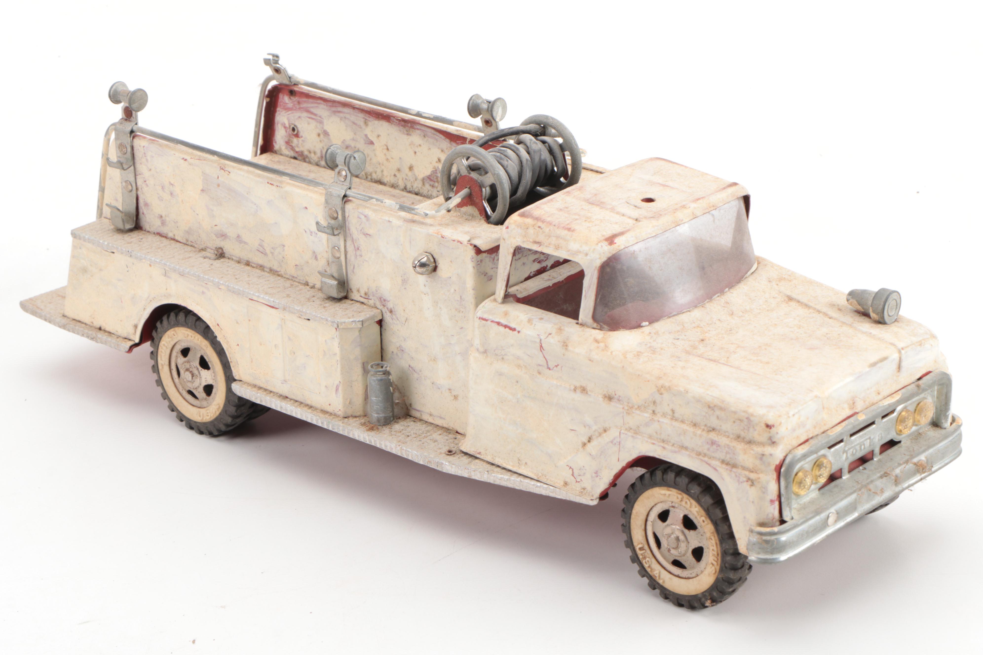 Nylint Fire/Rescue Squad and Tonka Snorkel Pumper Truck, Vintage