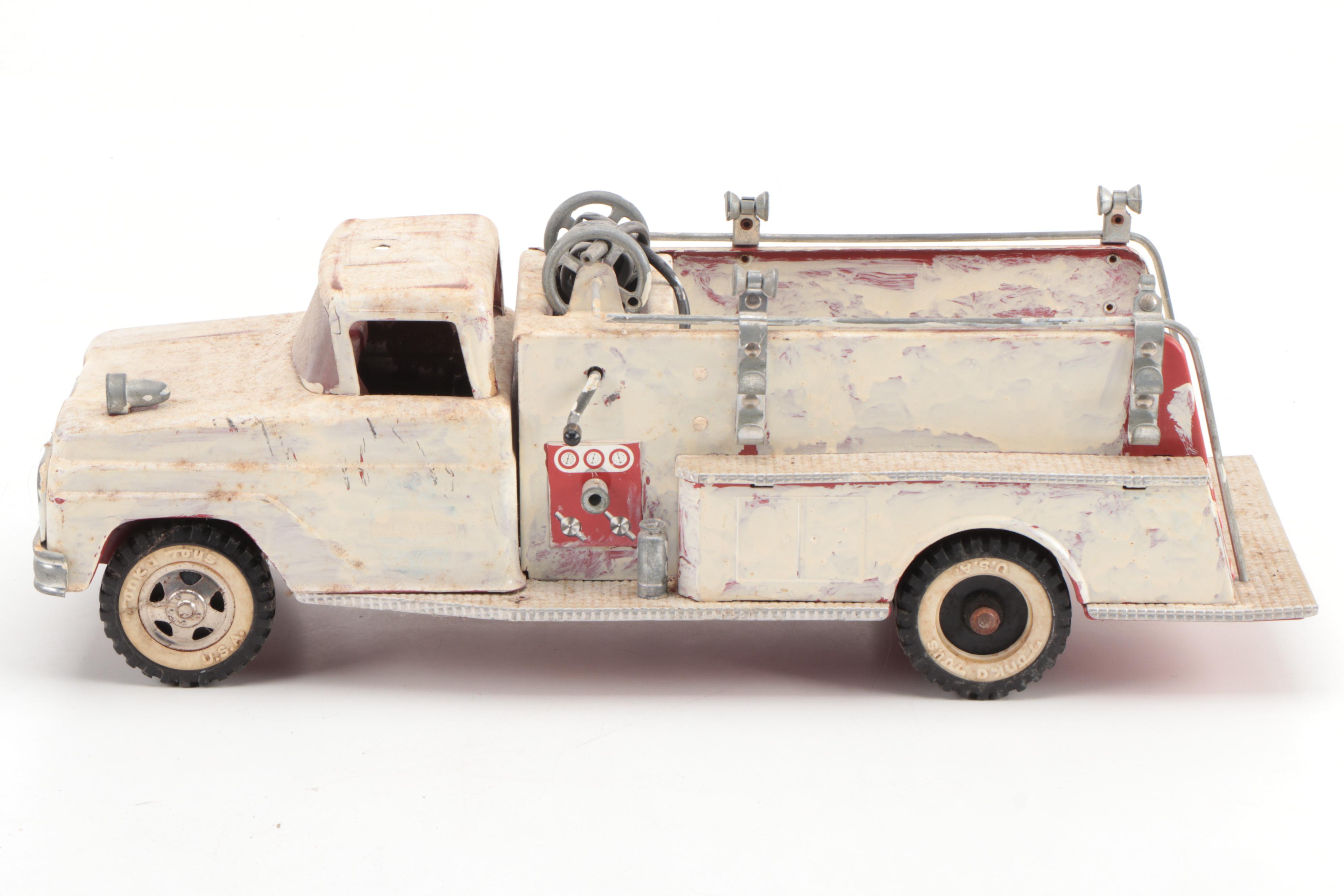 Nylint Fire/Rescue Squad and Tonka Snorkel Pumper Truck, Vintage