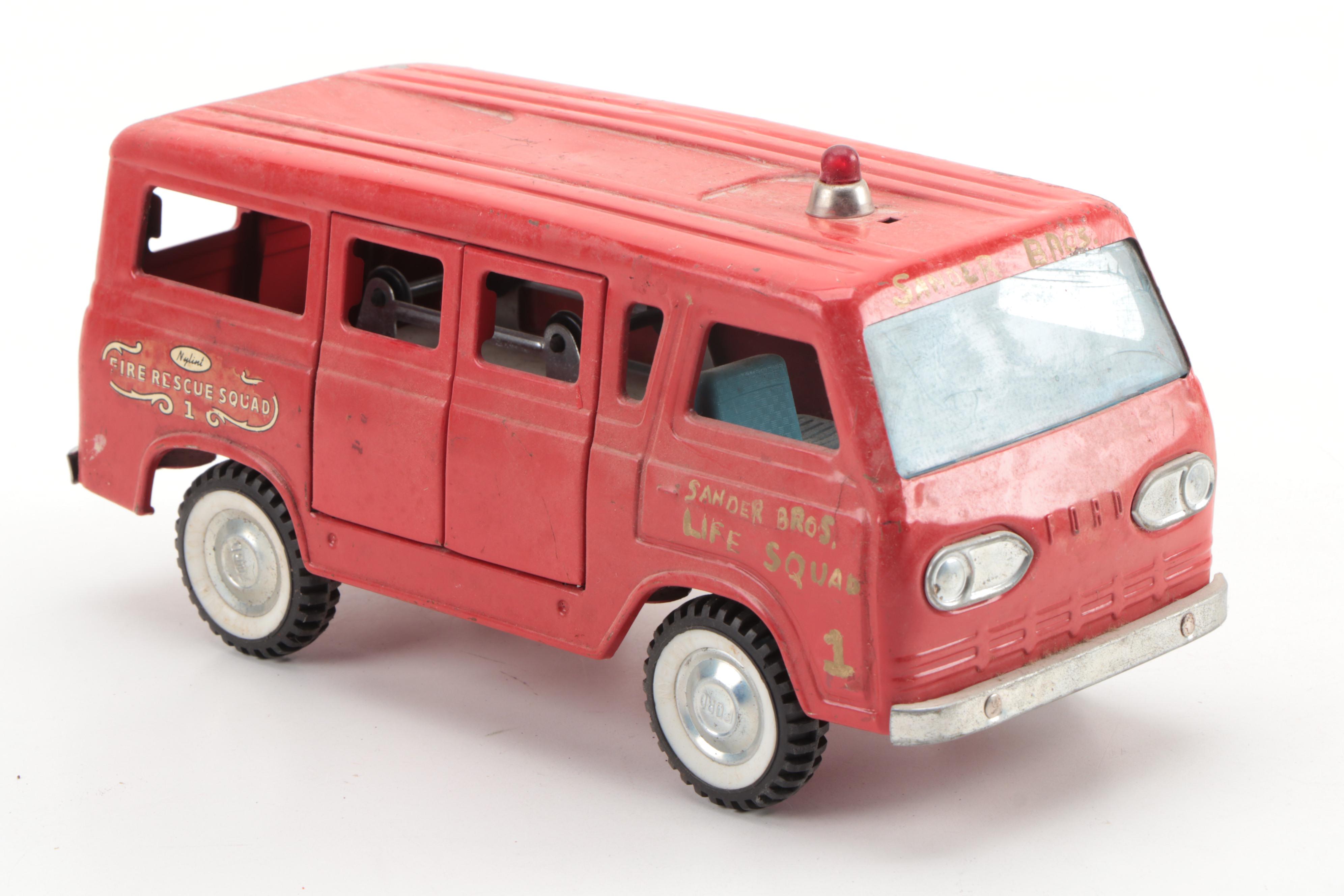 Nylint Fire/Rescue Squad and Tonka Snorkel Pumper Truck, Vintage