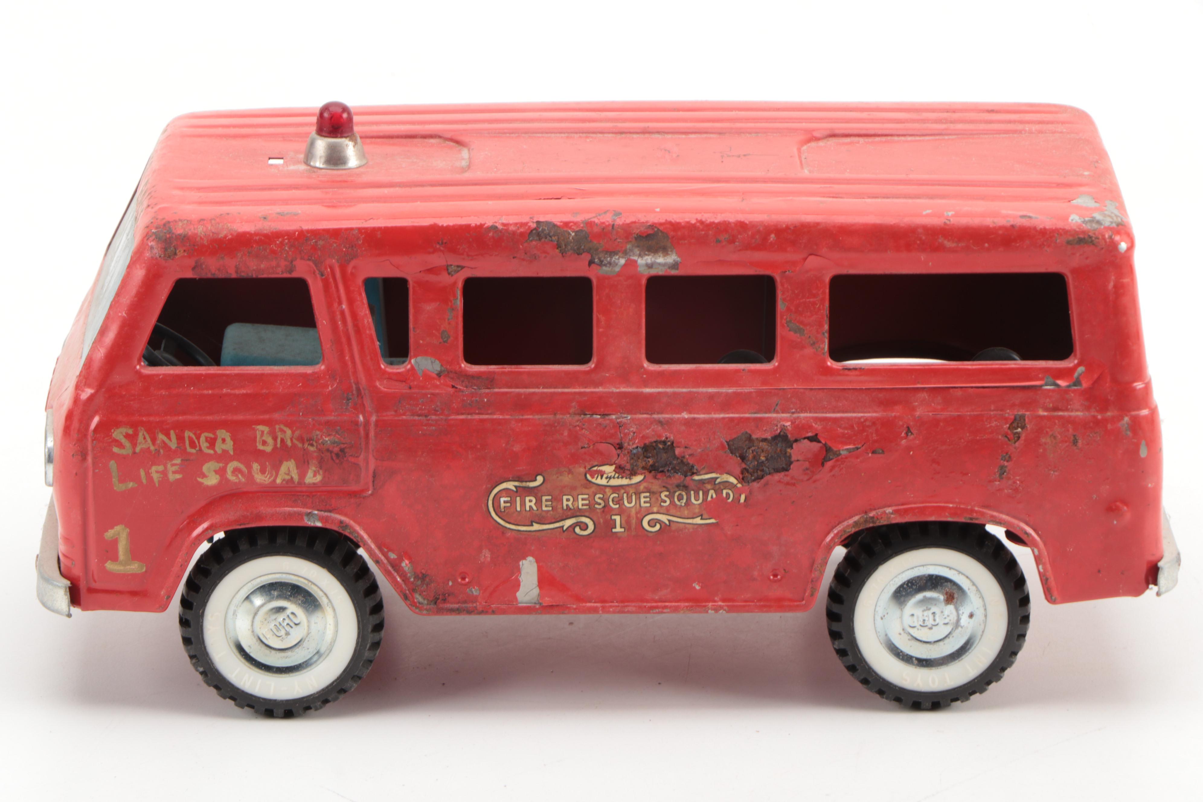 Nylint Fire/Rescue Squad and Tonka Snorkel Pumper Truck, Vintage