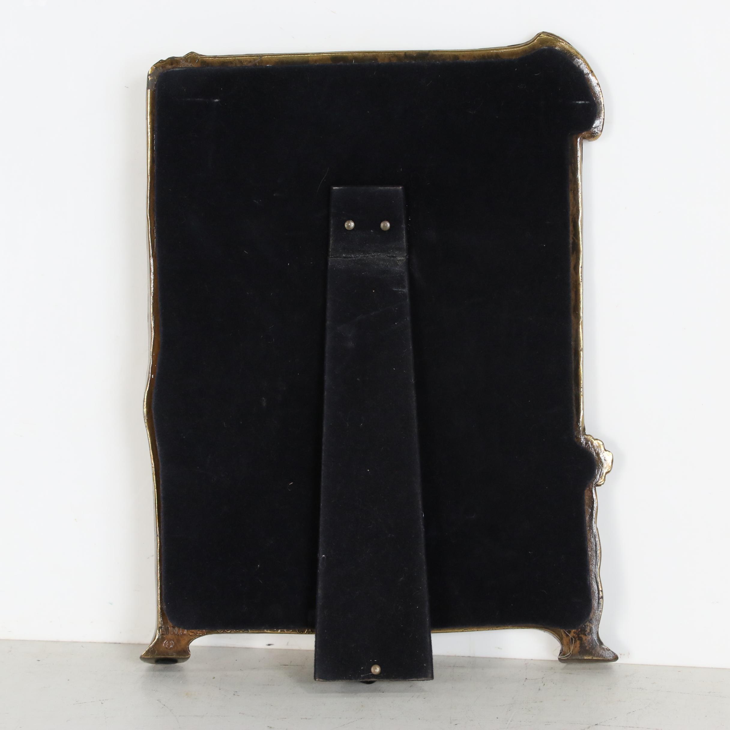 Brass Art Nouveau Mirror, Early 20th Century