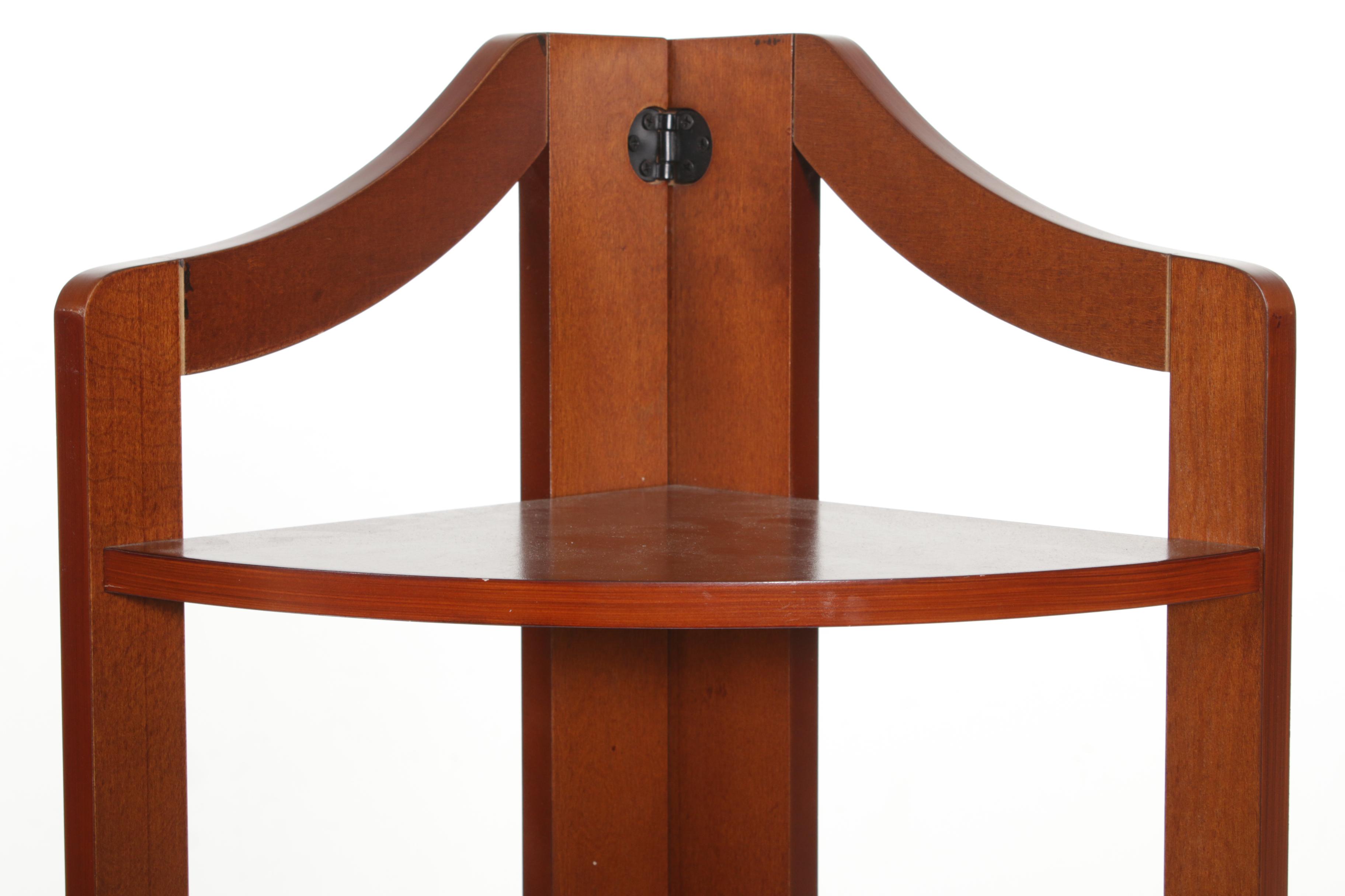 Pier 1 Imports Clifton Tobacco Brown Tall Corner Shelf