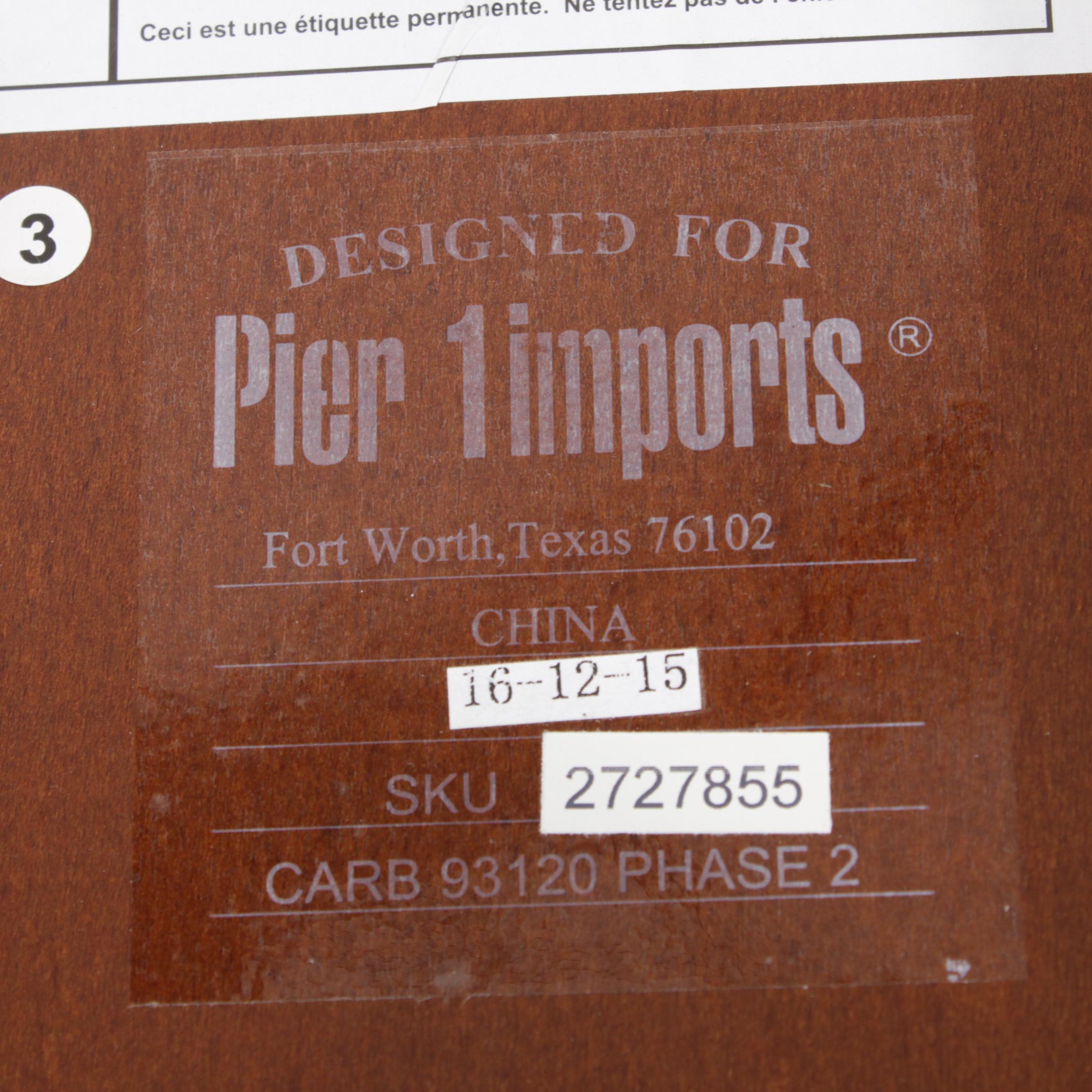 Pier 1 Imports Clifton Tobacco Brown Tall Corner Shelf