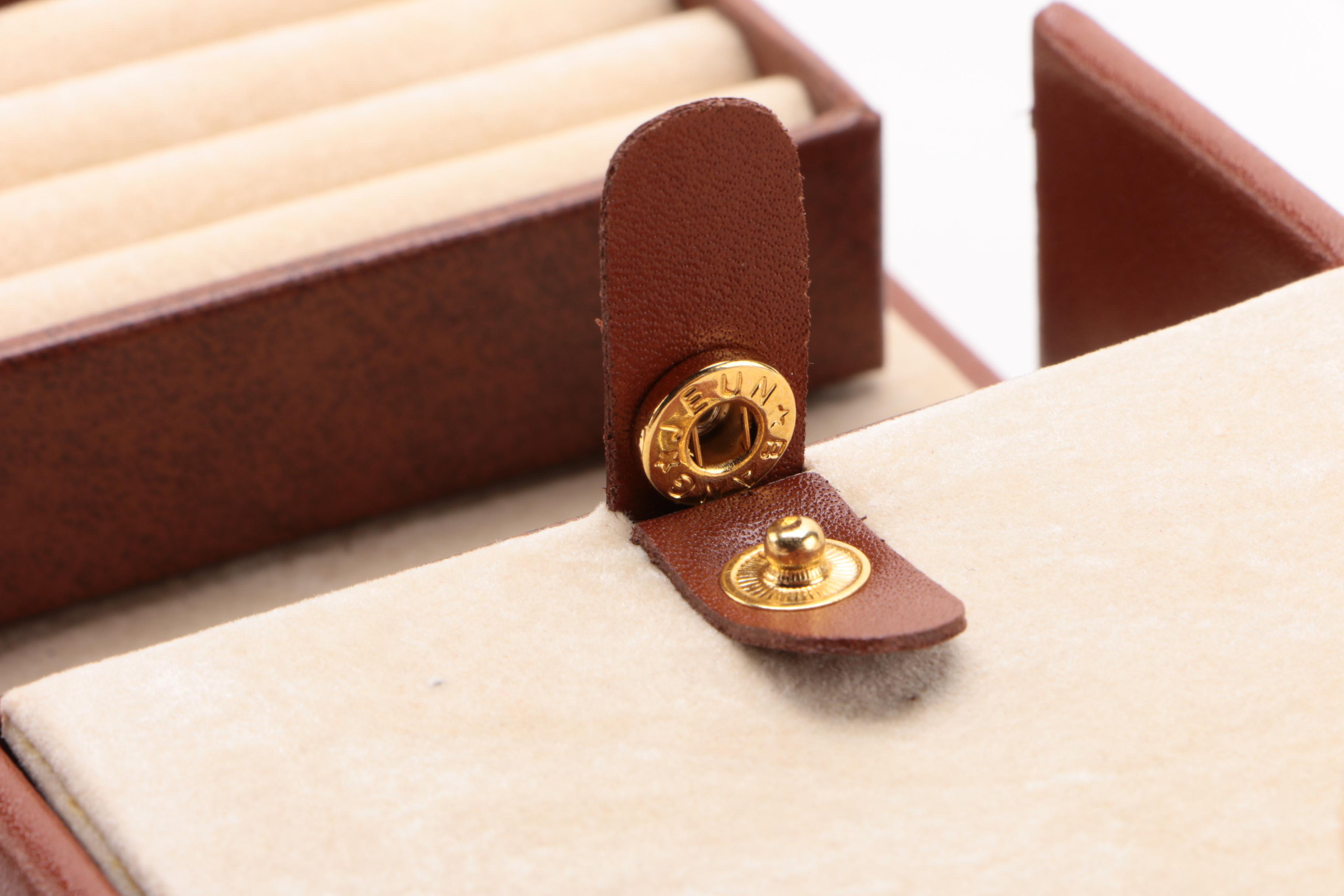 Jeun Bang Faux Leather and Fabric Folding Jewelry Boxes