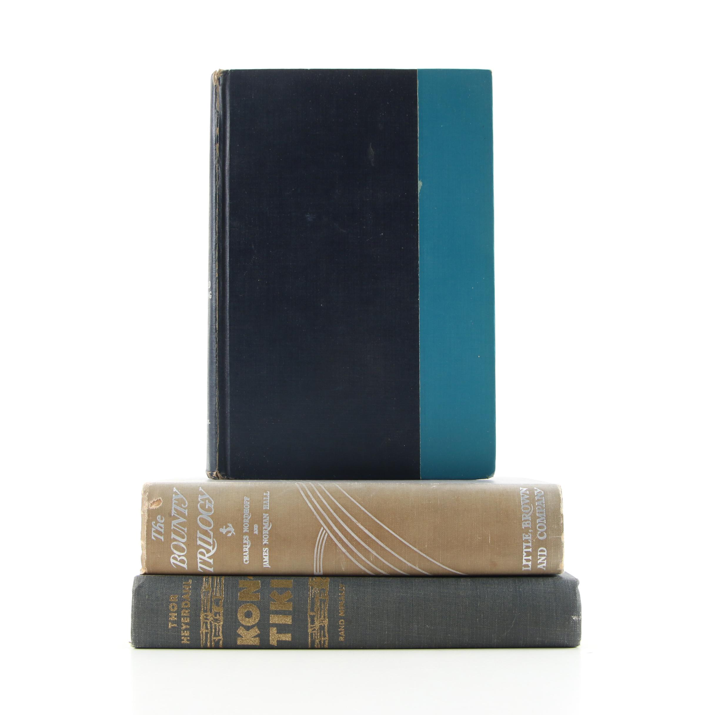 First Edition Books Including "Endurance," "Kon-Tiki" and "The Bounty Trilogy"