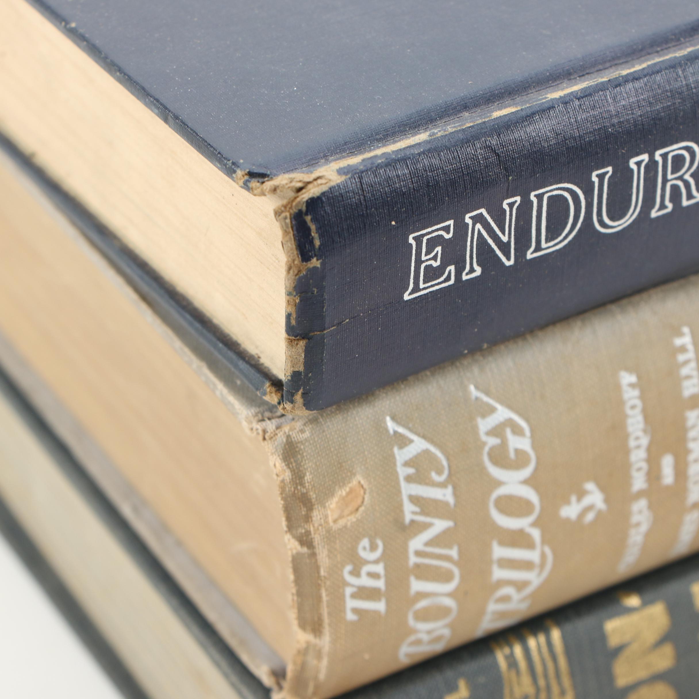 First Edition Books Including "Endurance," "Kon-Tiki" and "The Bounty Trilogy"