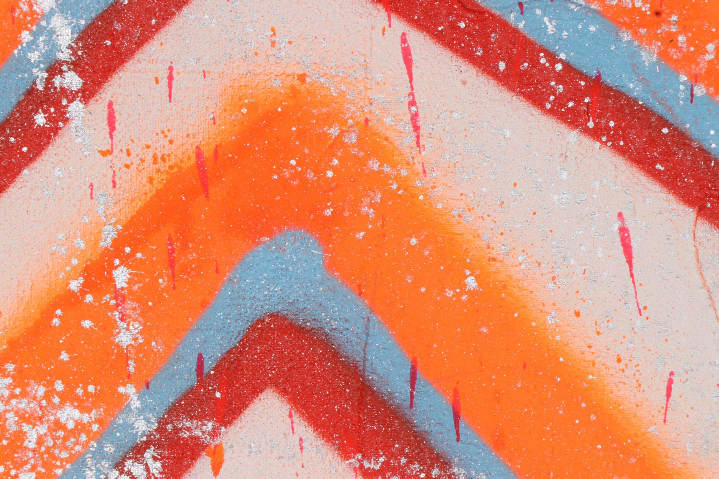 O.O.H.B.A.B.Y. Street Art Acrylic and Gesso Painting of Abstract Composition