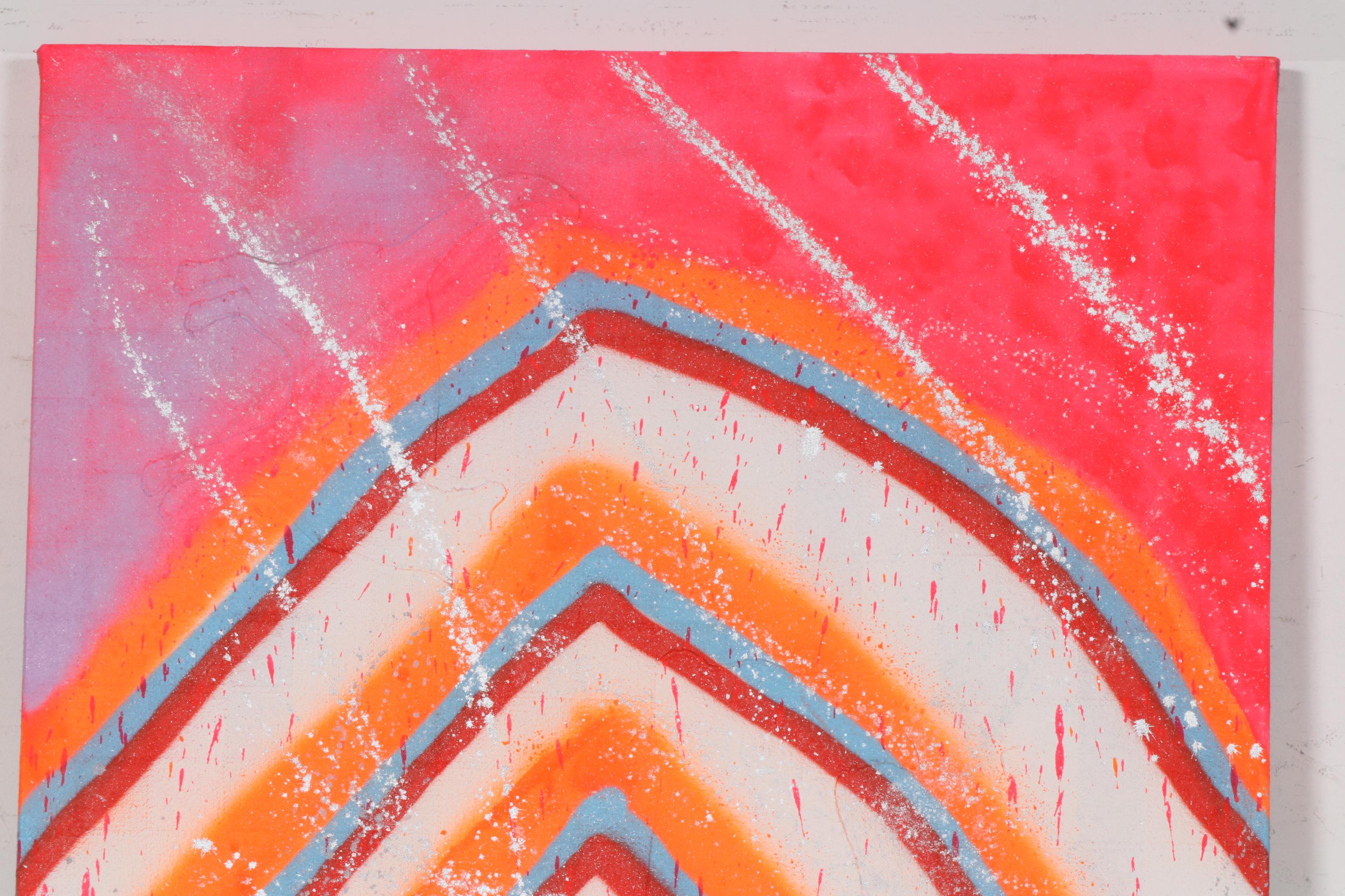 O.O.H.B.A.B.Y. Street Art Acrylic and Gesso Painting of Abstract Composition