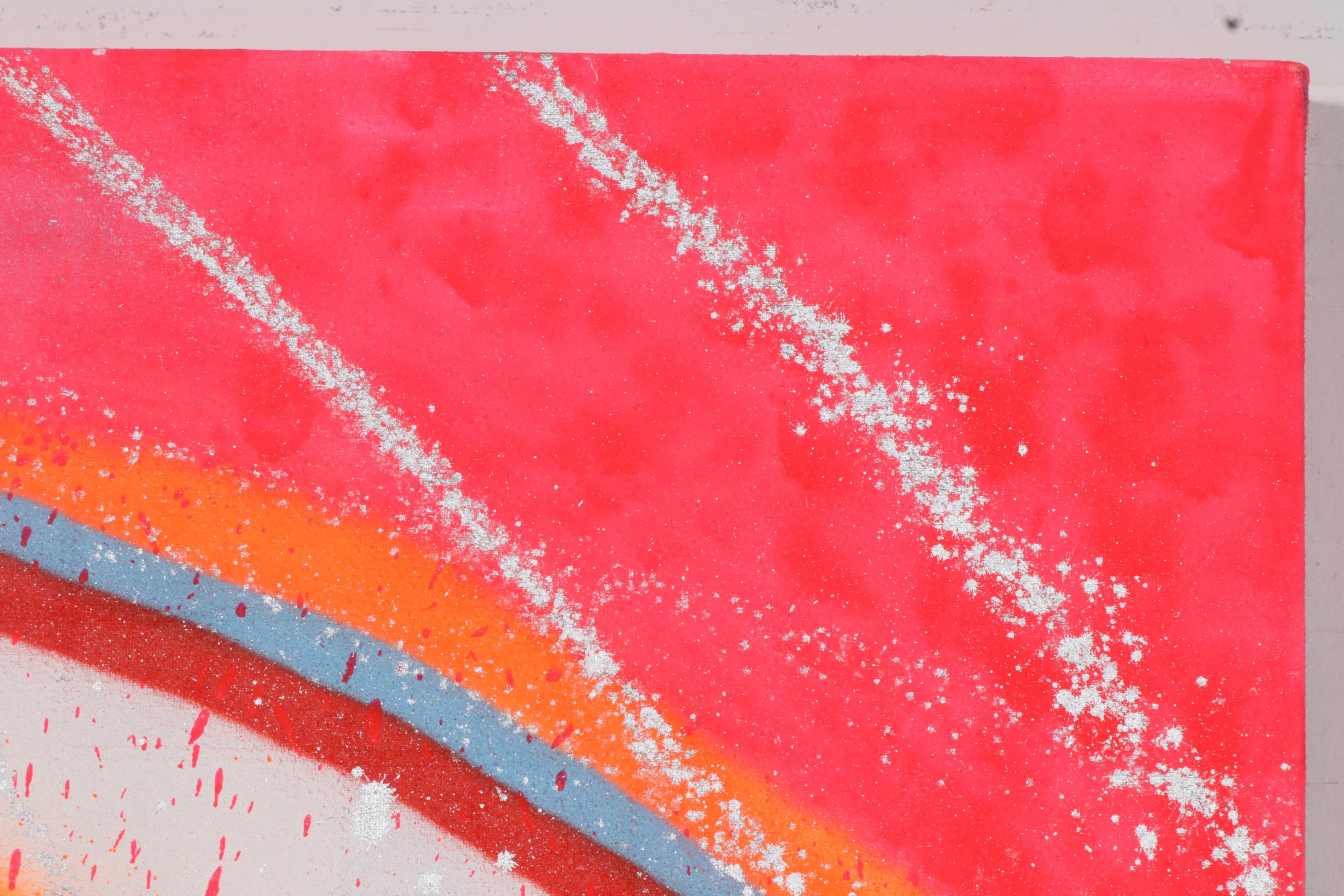 O.O.H.B.A.B.Y. Street Art Acrylic and Gesso Painting of Abstract Composition