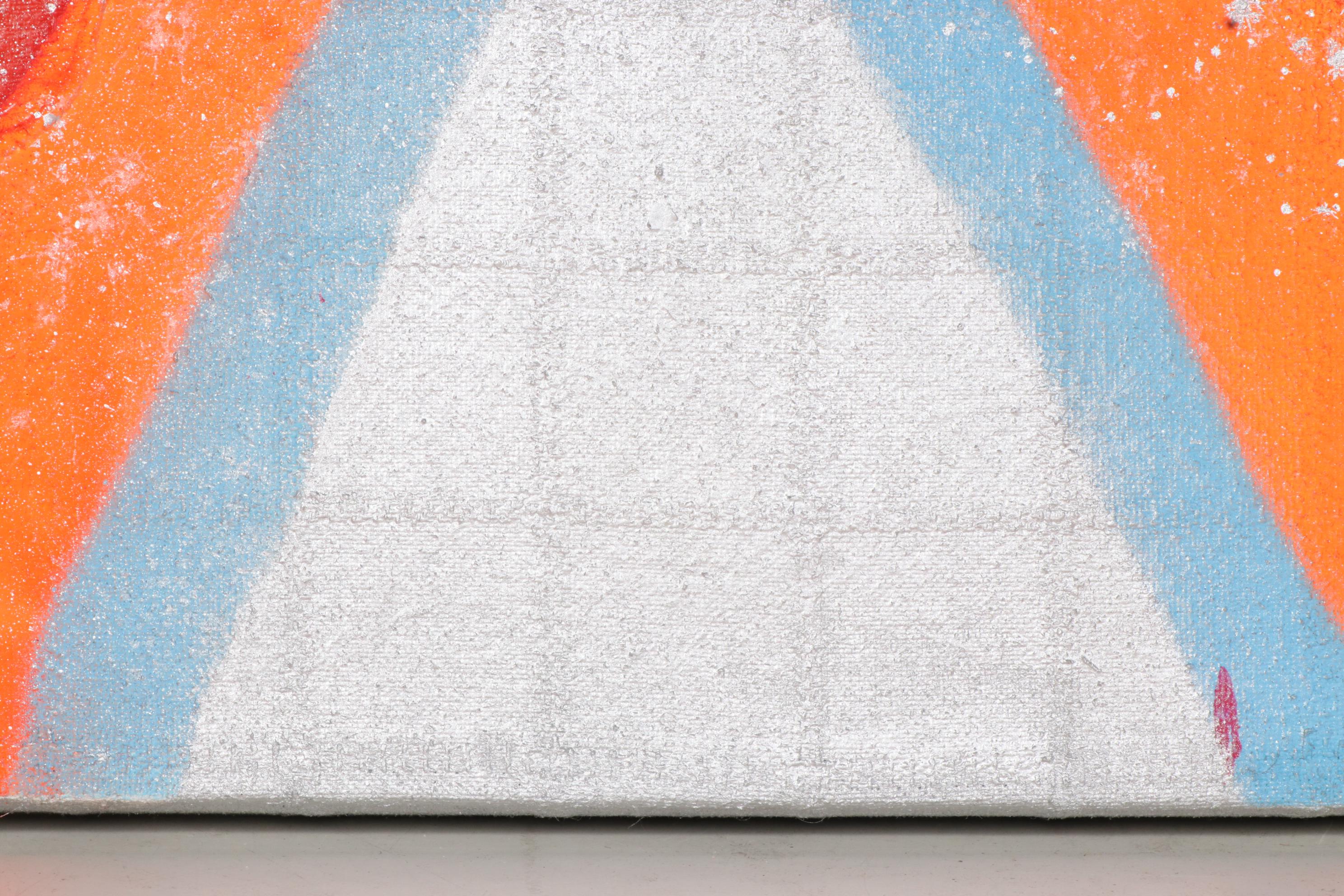 O.O.H.B.A.B.Y. Street Art Acrylic and Gesso Painting of Abstract Composition