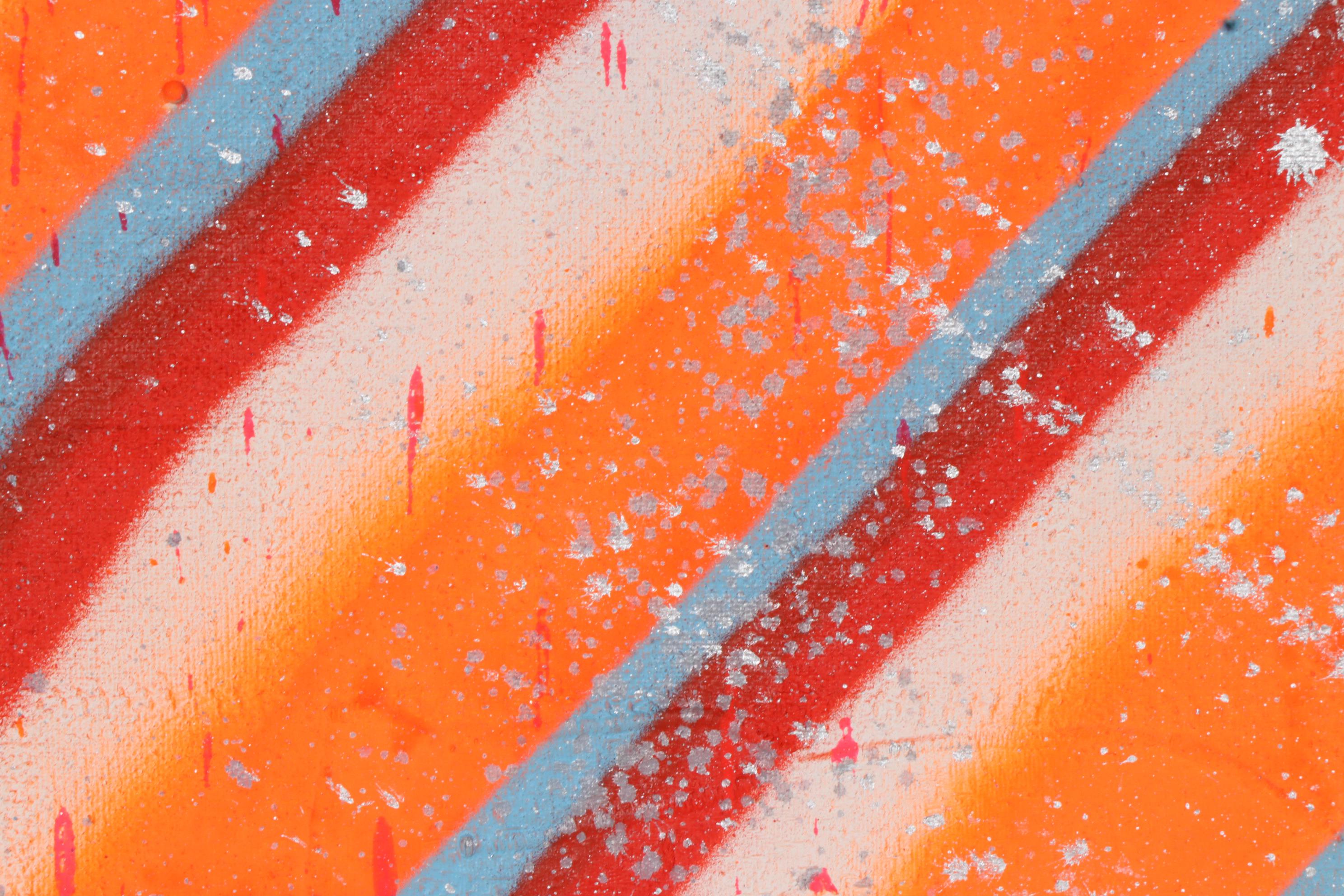 O.O.H.B.A.B.Y. Street Art Acrylic and Gesso Painting of Abstract Composition