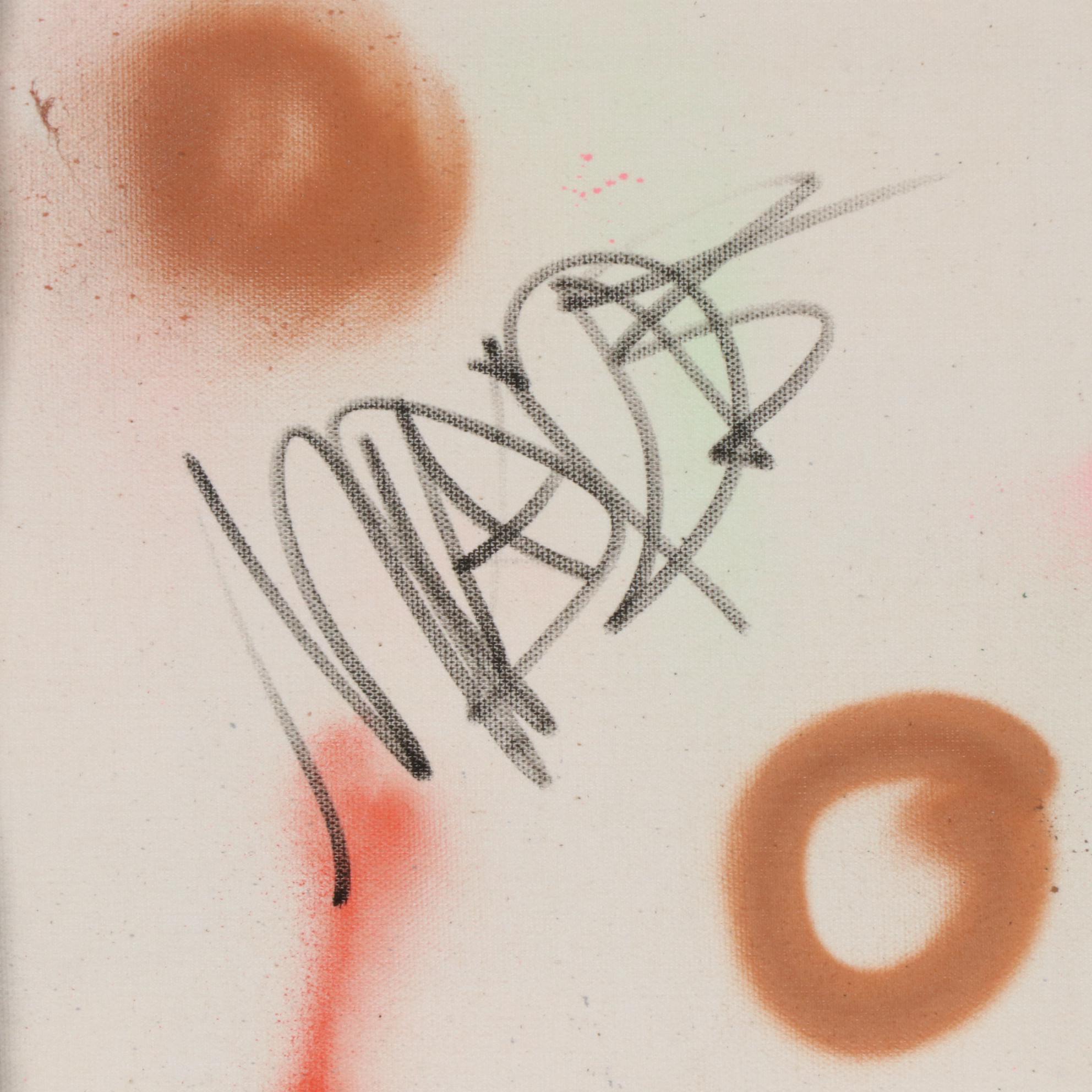 O.O.H.B.A.B.Y. Street Art Acrylic and Gesso Painting of Abstract Composition