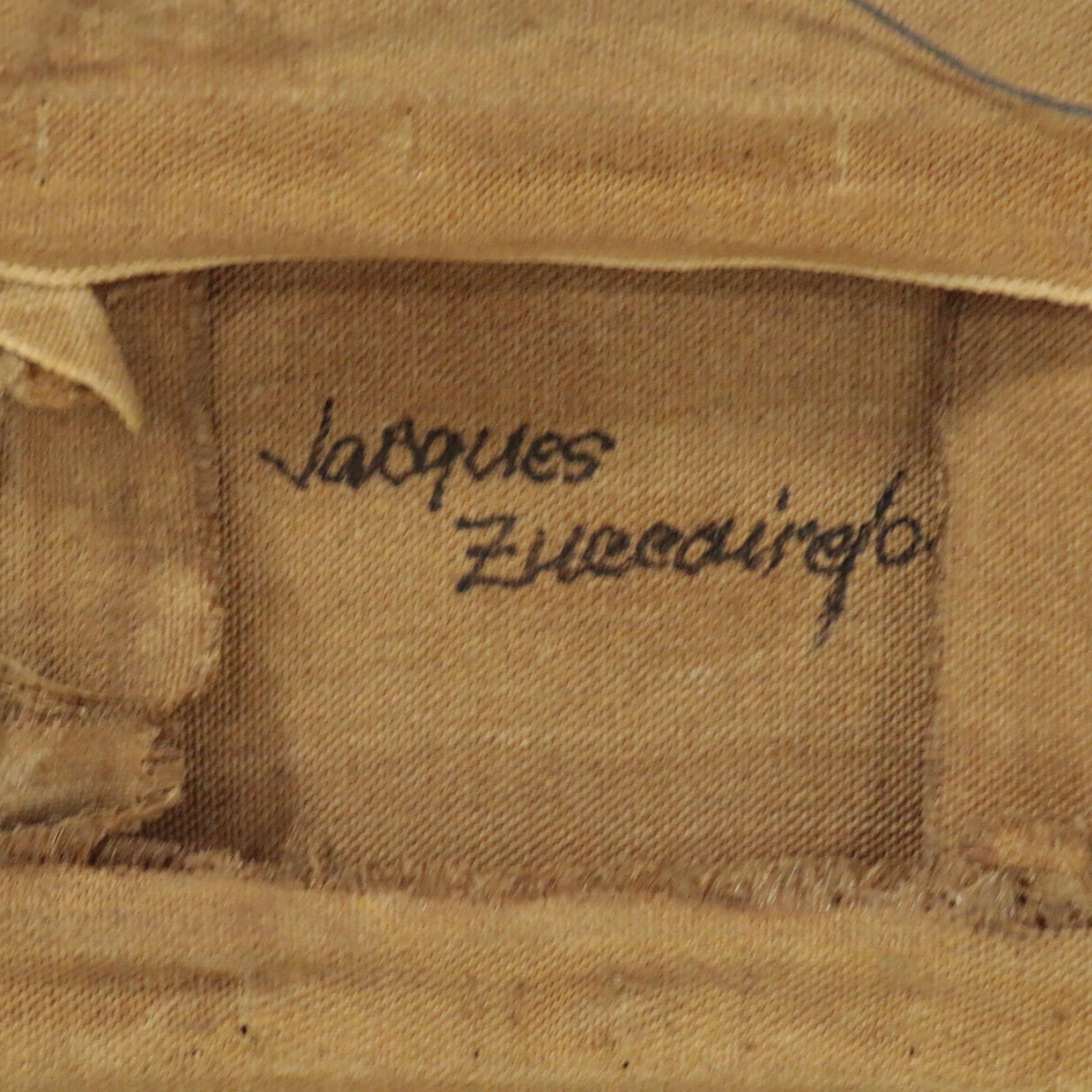 Jacques Zuccaire Still Life Oil Painting of Eggs in Frying Pan