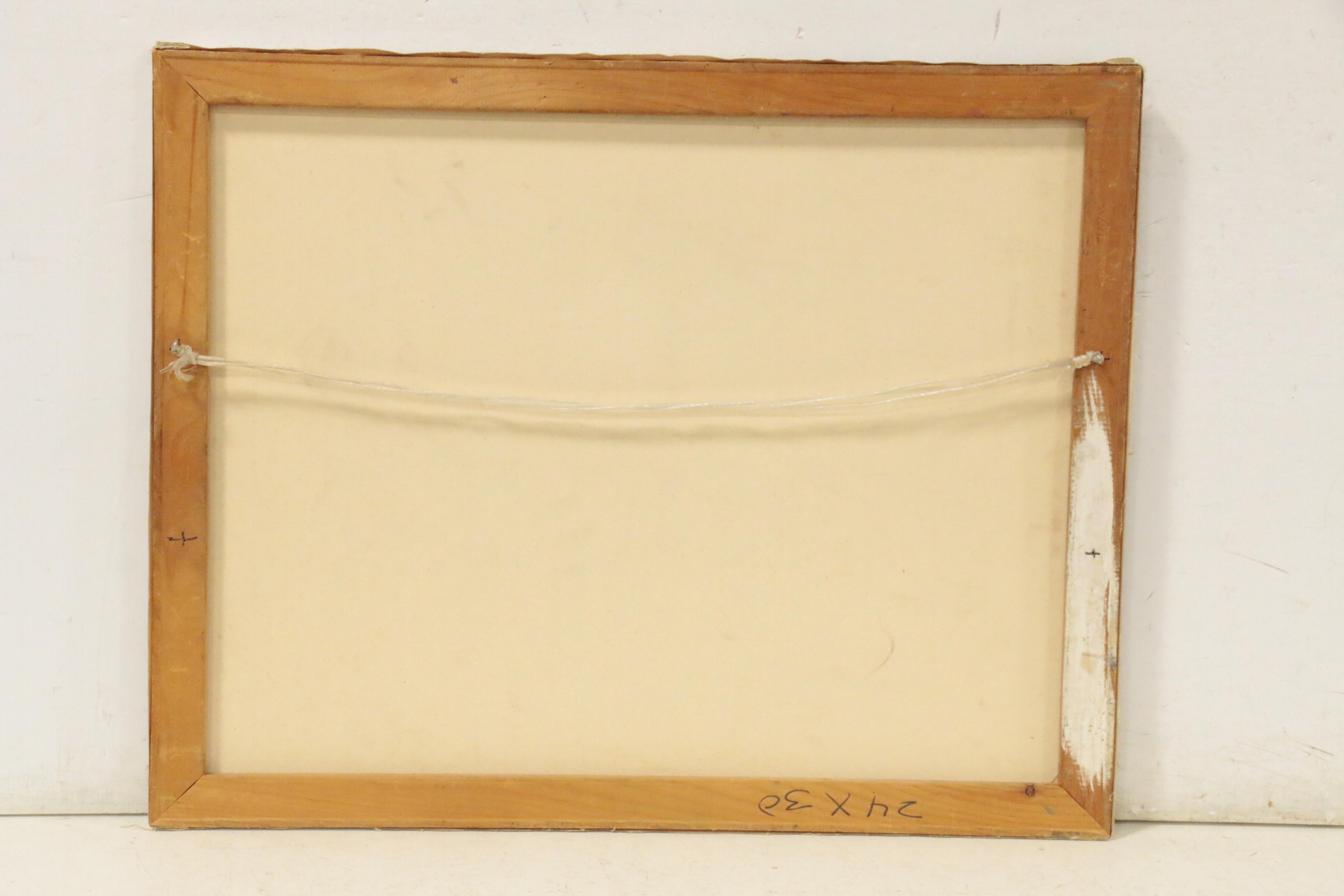 Jacques Zuccaire Figural Oil Painting of Interior with Seated Female Nude