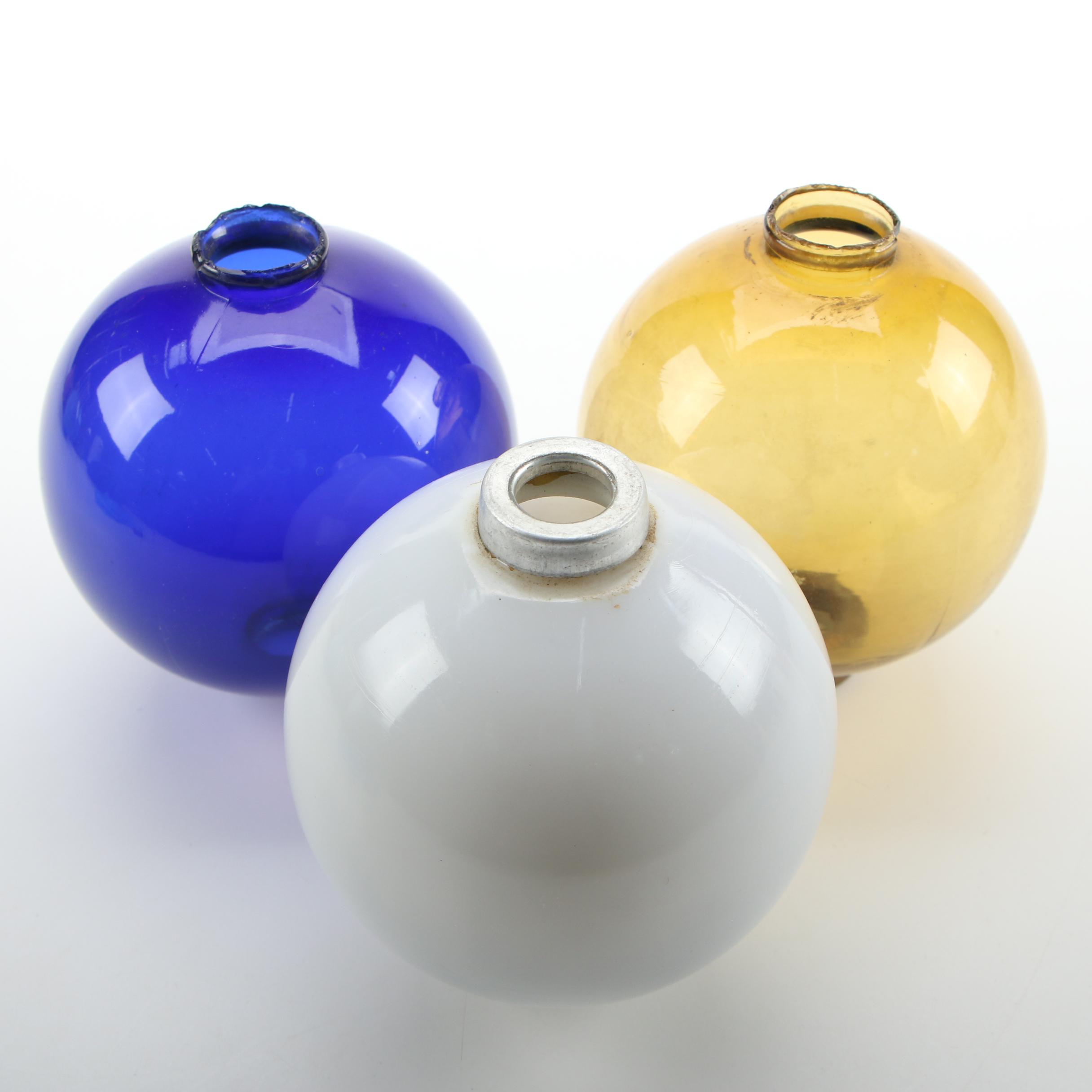 Glass Lightning Rod Balls, Early 20th Century