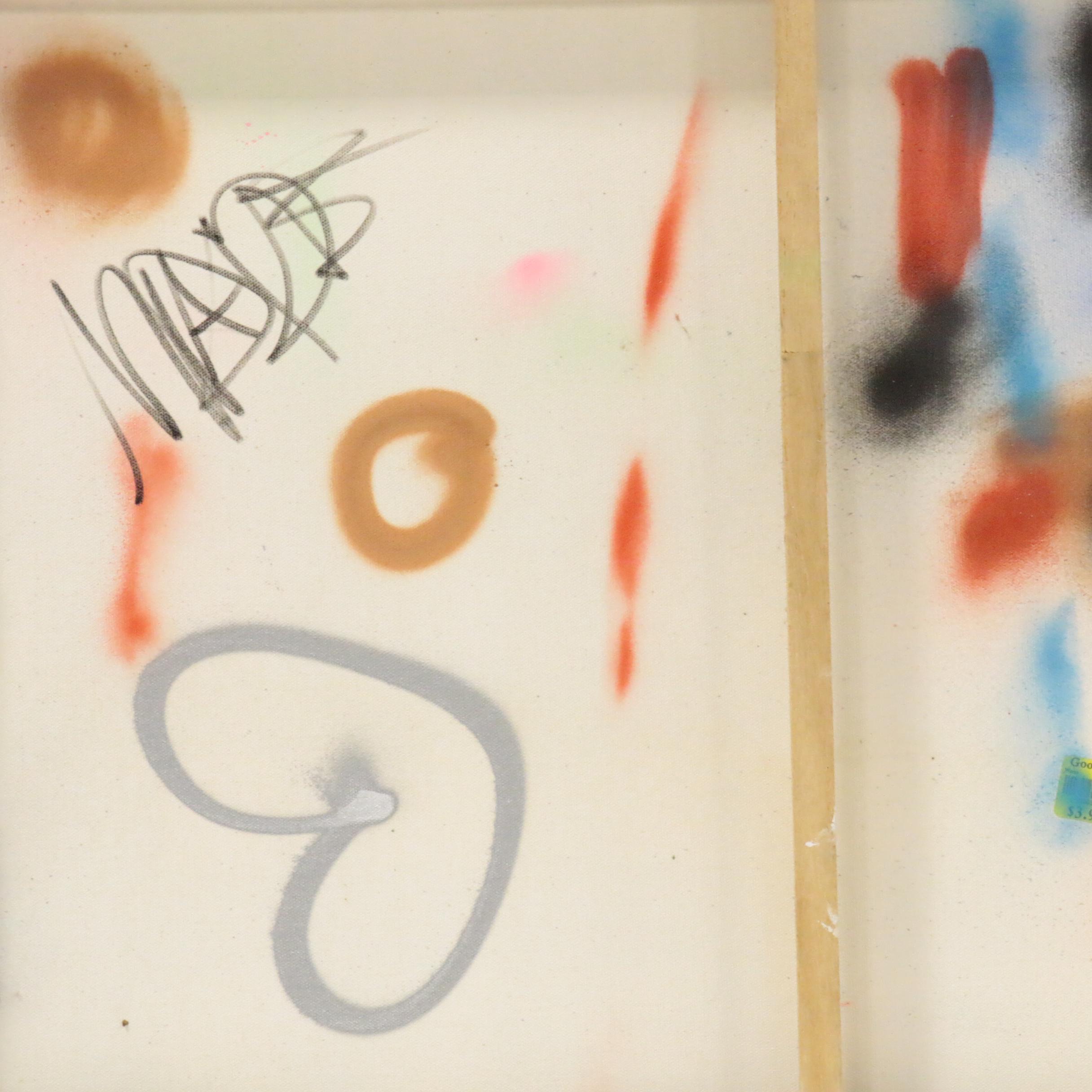 O.O.H.B.A.B.Y. Street Art Acrylic and Gesso Painting of Abstract Composition