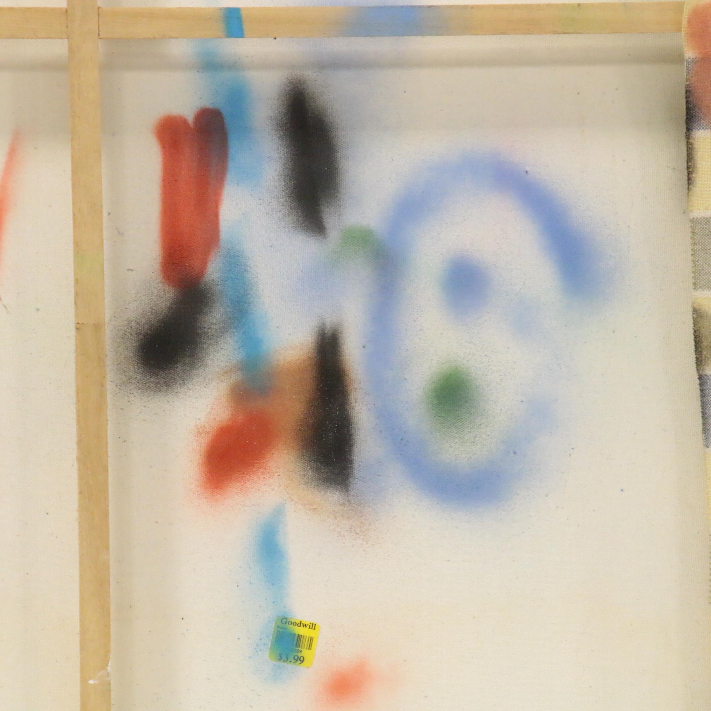 O.O.H.B.A.B.Y. Street Art Acrylic and Gesso Painting of Abstract Composition