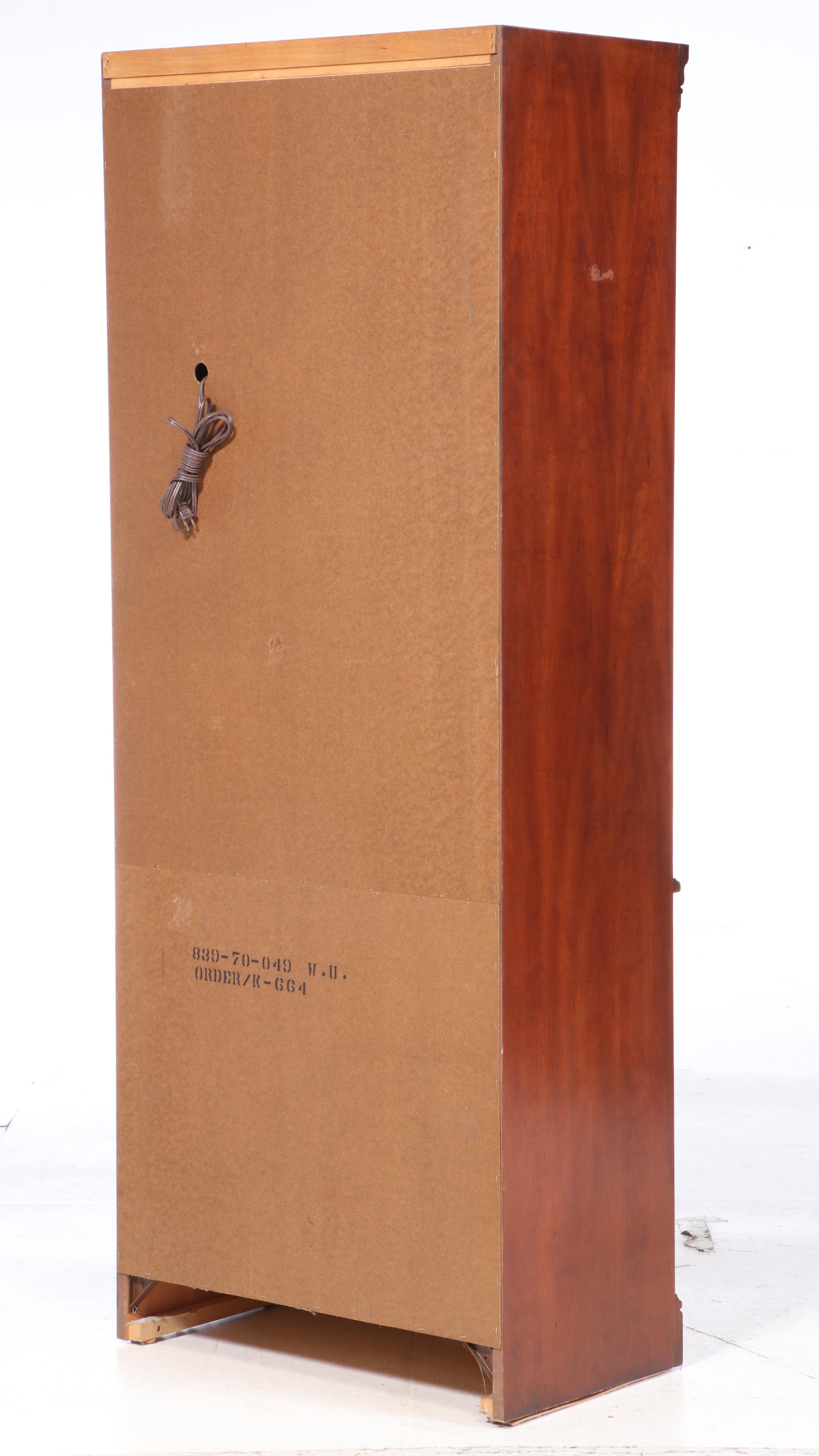 Colonial Style Cherrywood Display Cabinet, Late 20th Century