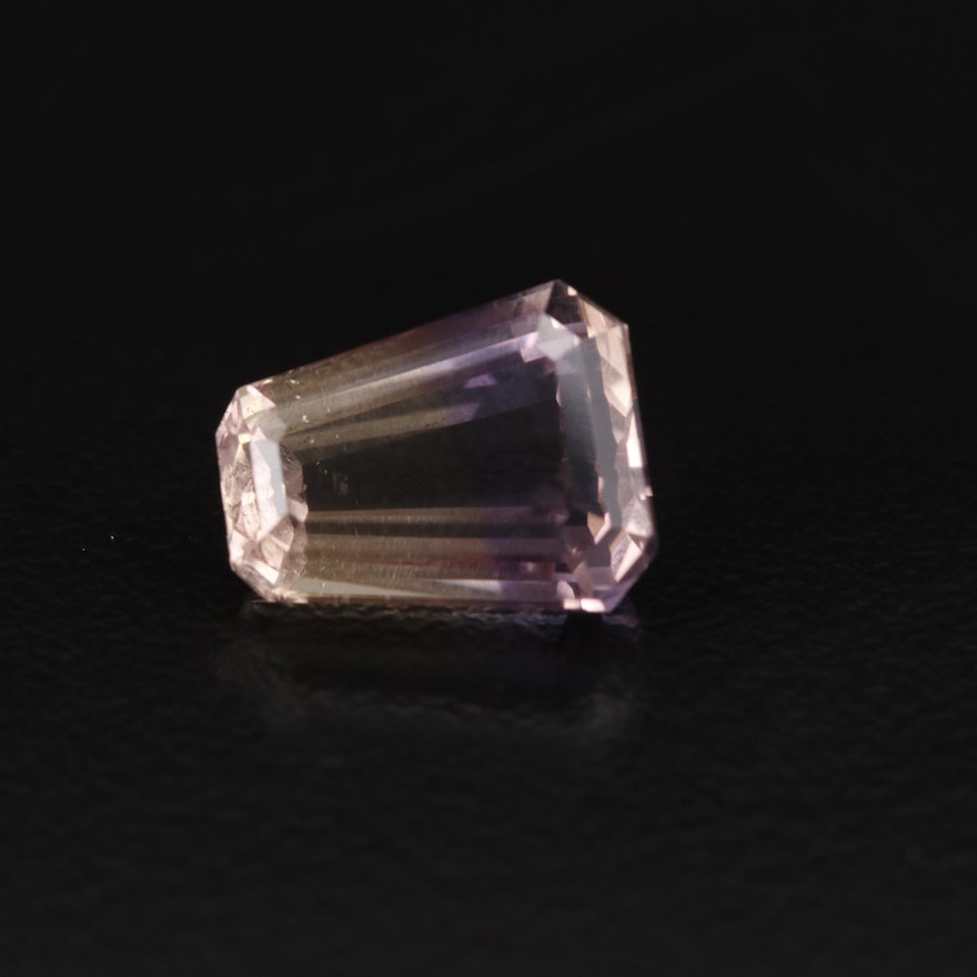 Loose 4.20 CT Cut Corner Trapezoid Ametrine