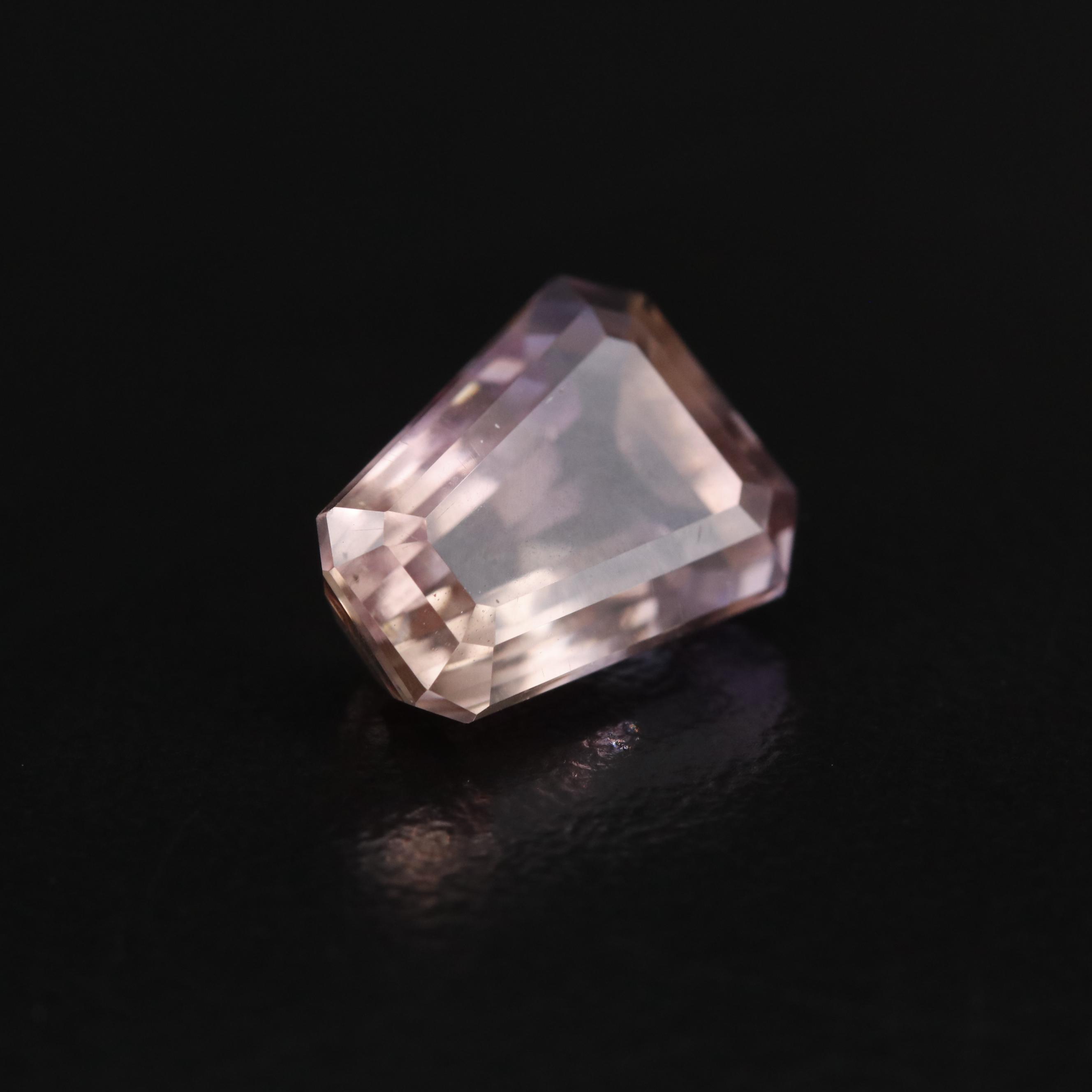 Loose 4.20 CT Cut Corner Trapezoid Ametrine