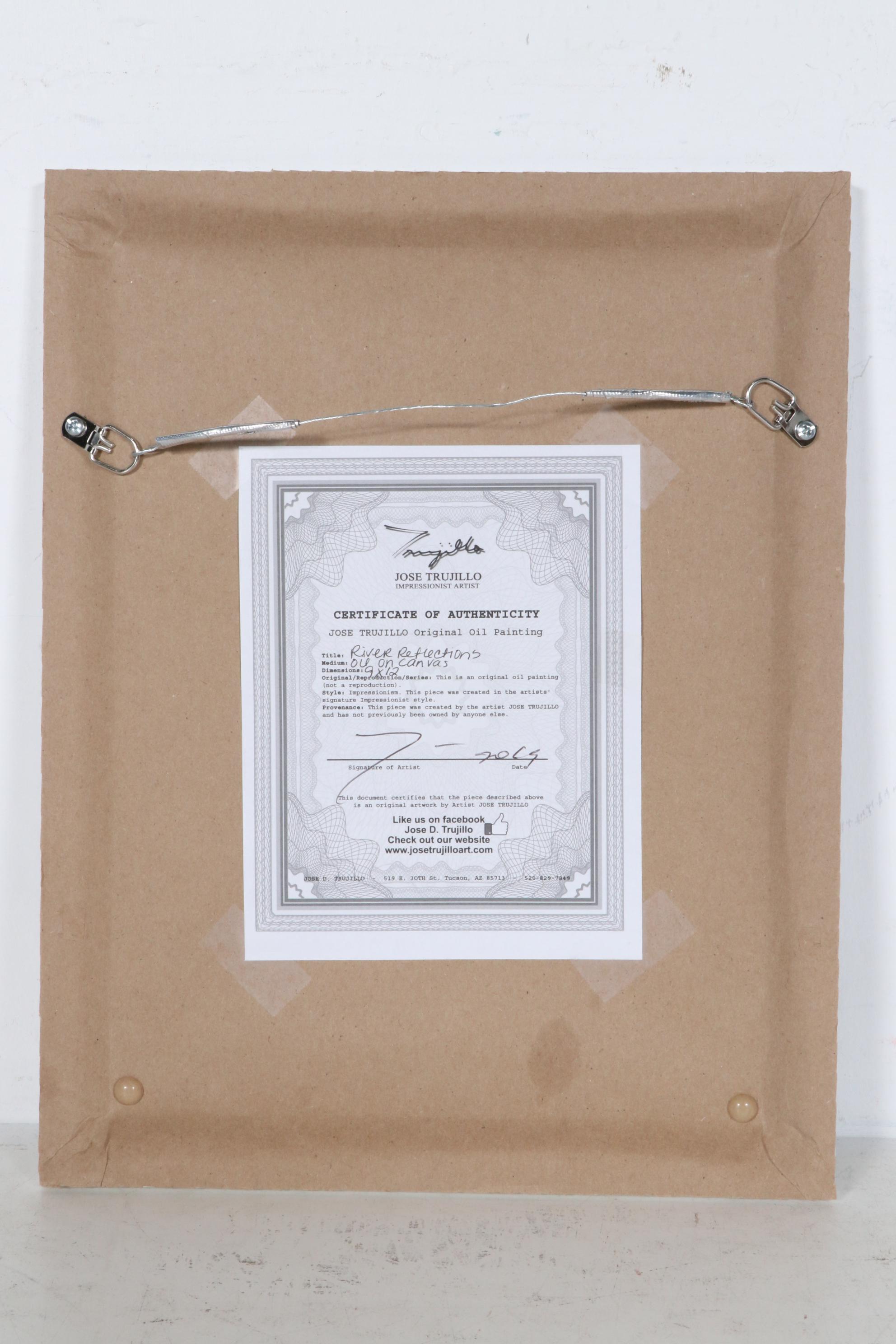 Jose Trujillo Oil Painting "River Reflections", 2019