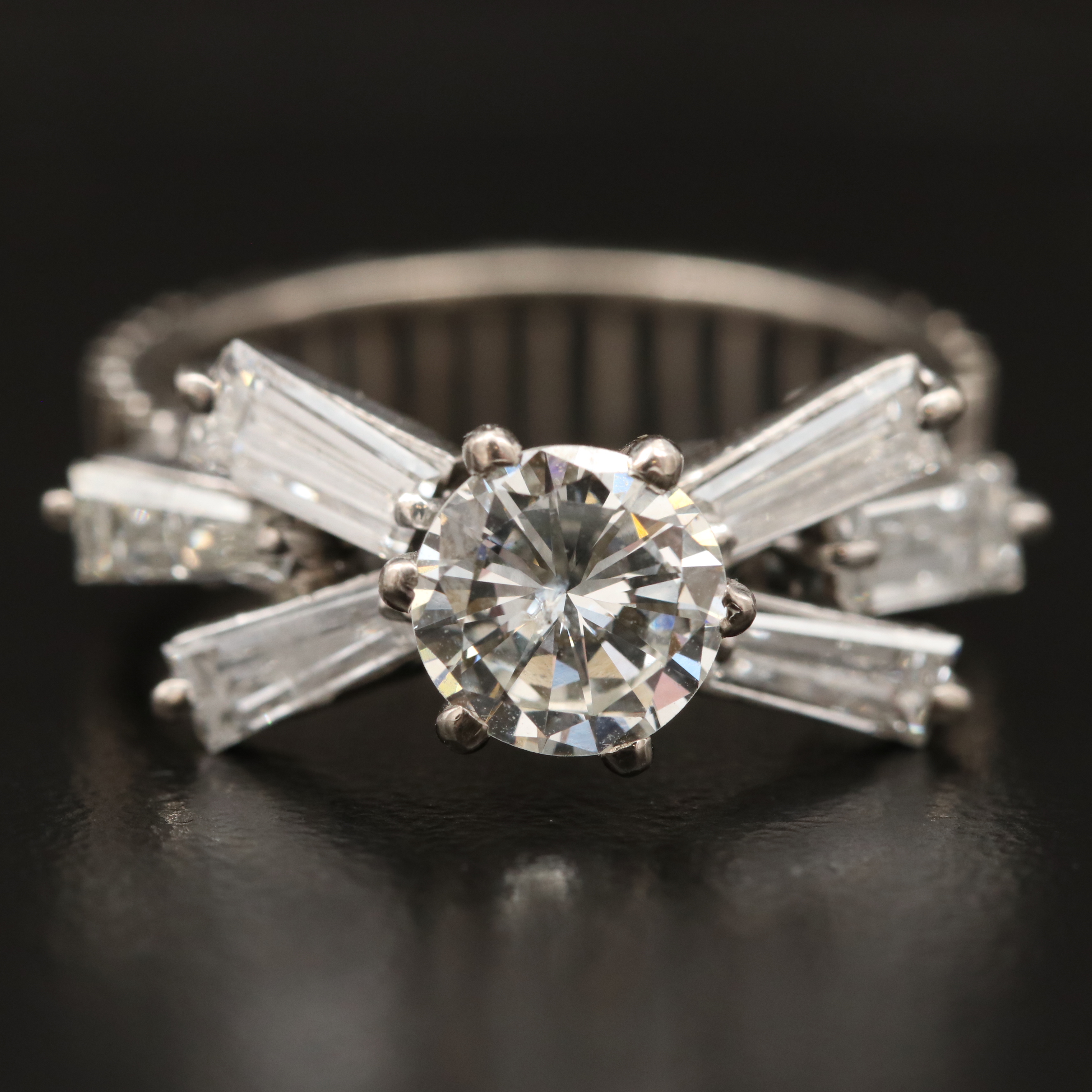 1960s 10K 2.91 CTW Diamond Openwork Ring