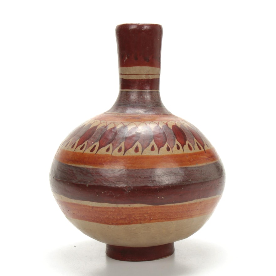Southwestern Style Hand-Crafted Pottery Vessel