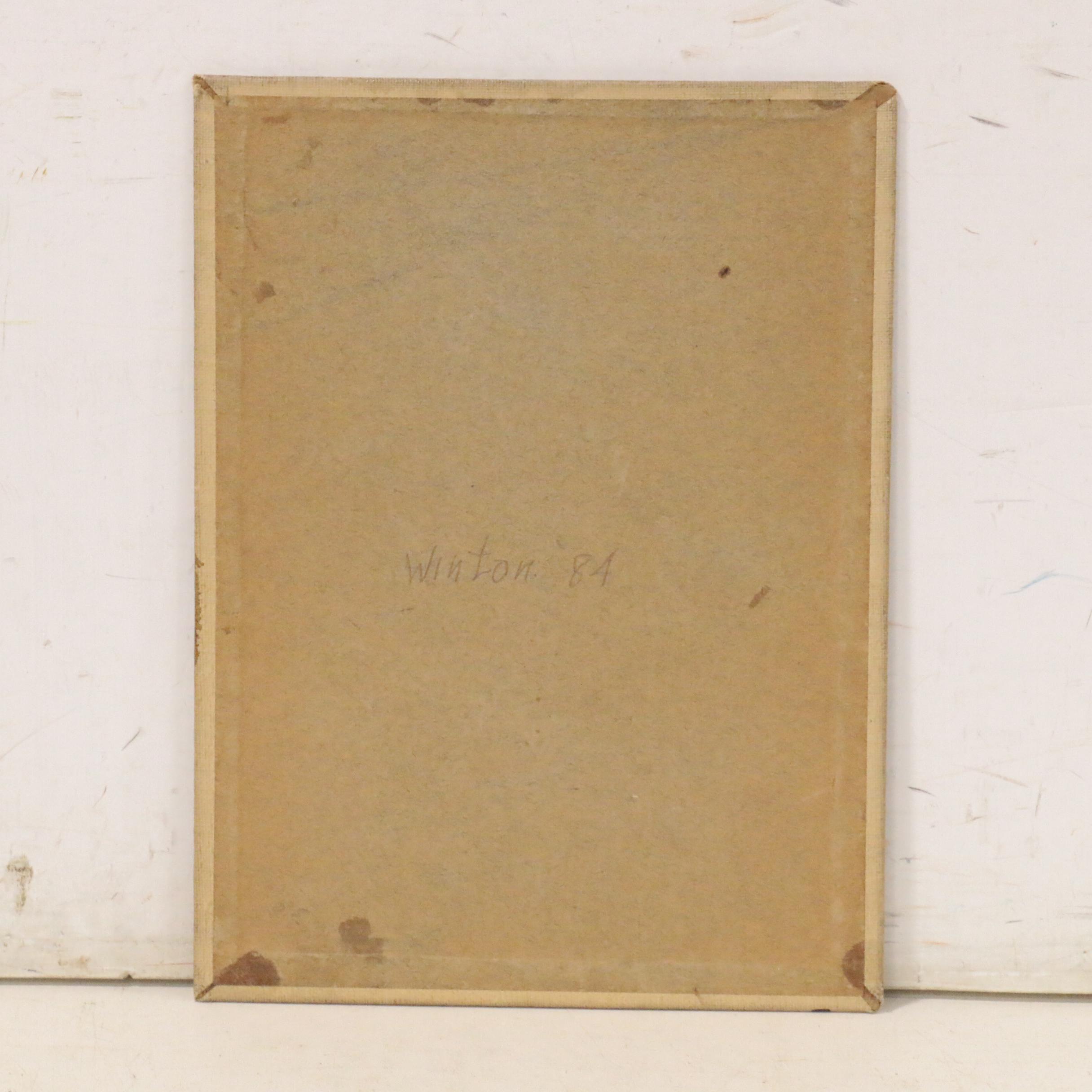 Edmond James Fitzgerald Seated Female Nude Oil Painting, 1984