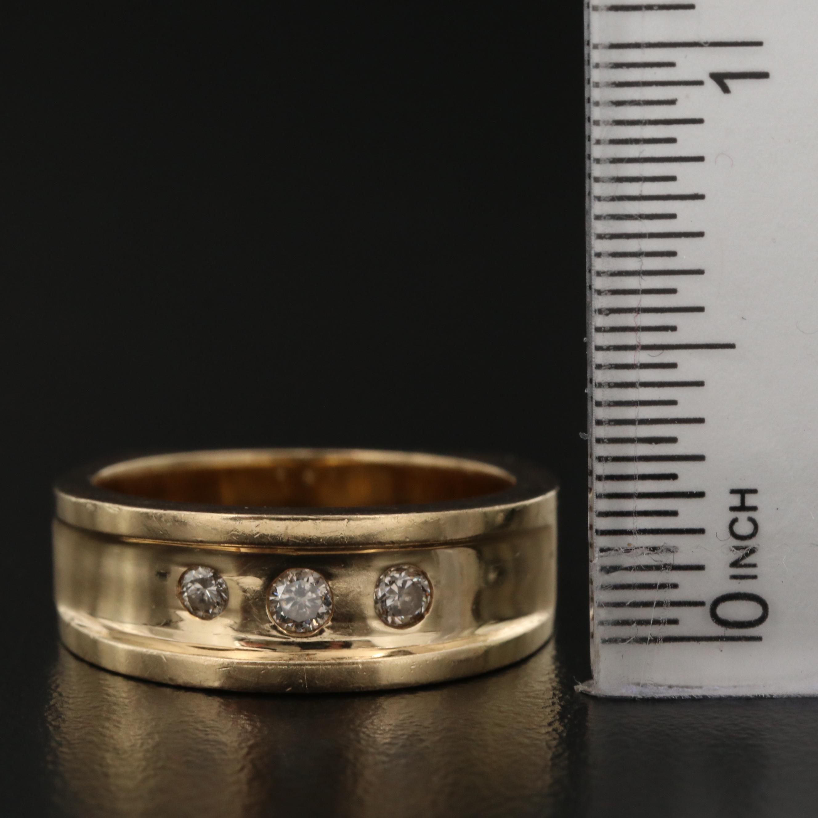 14K Diamond Ring with Euro Shank