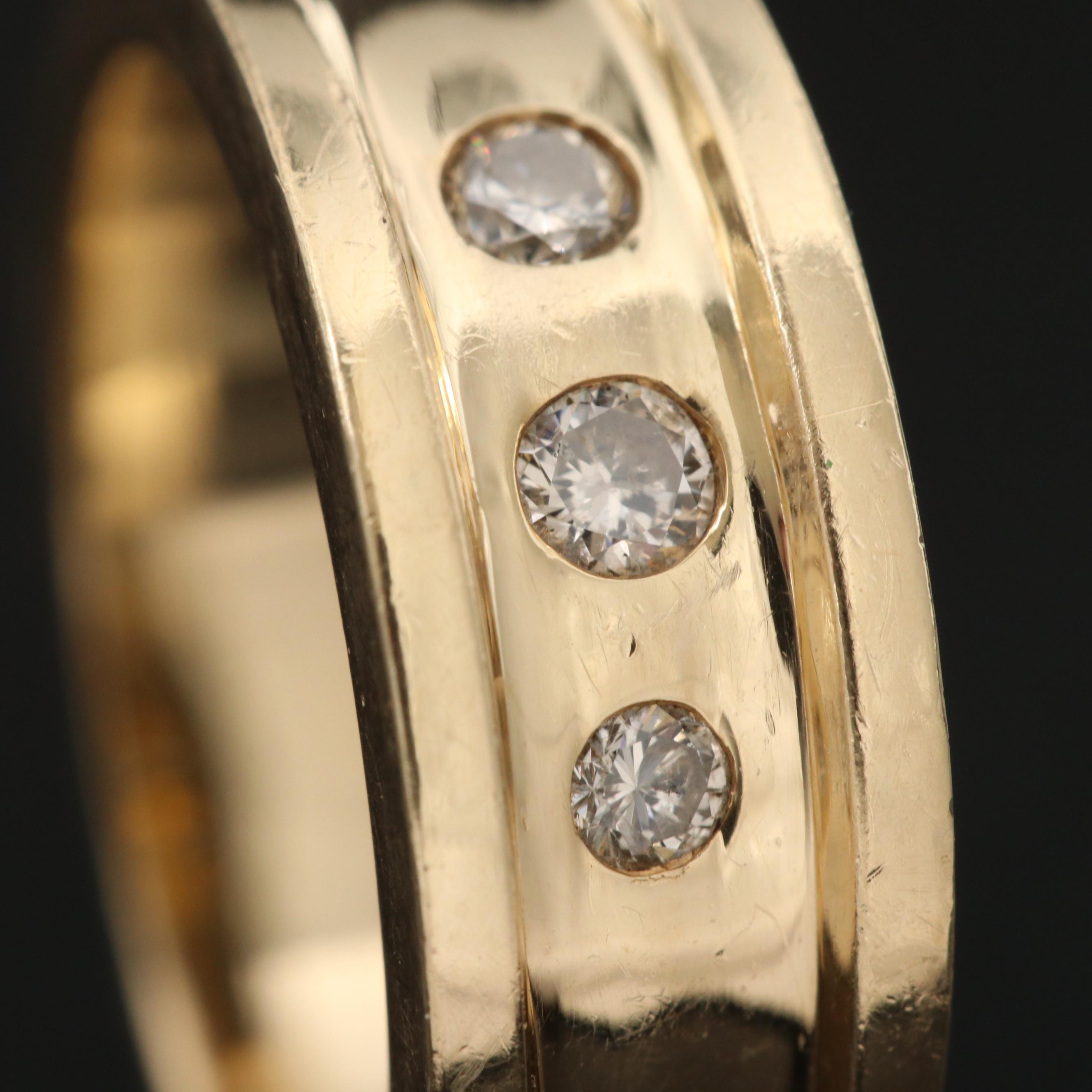 14K Diamond Ring with Euro Shank