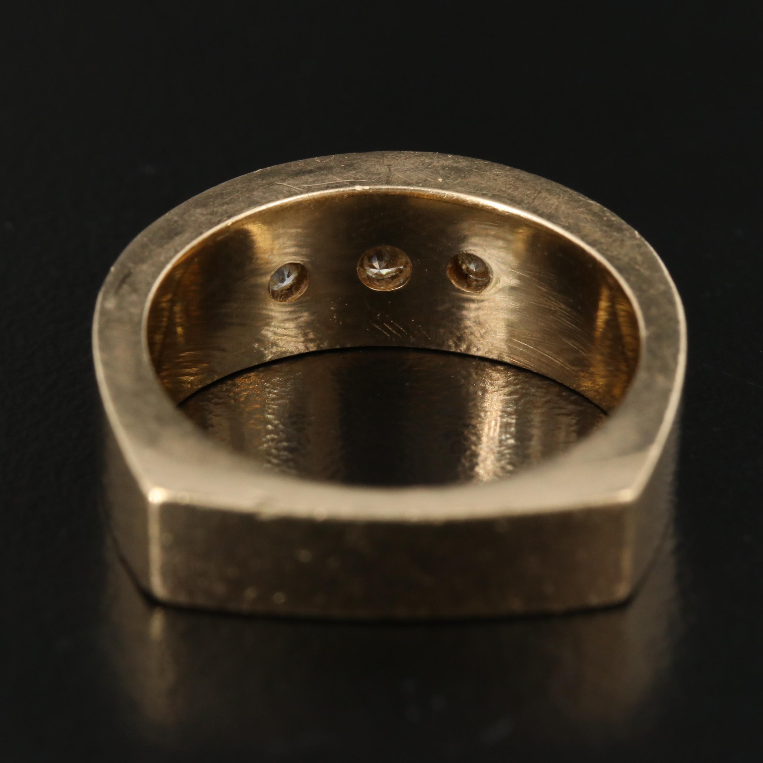 14K Diamond Ring with Euro Shank