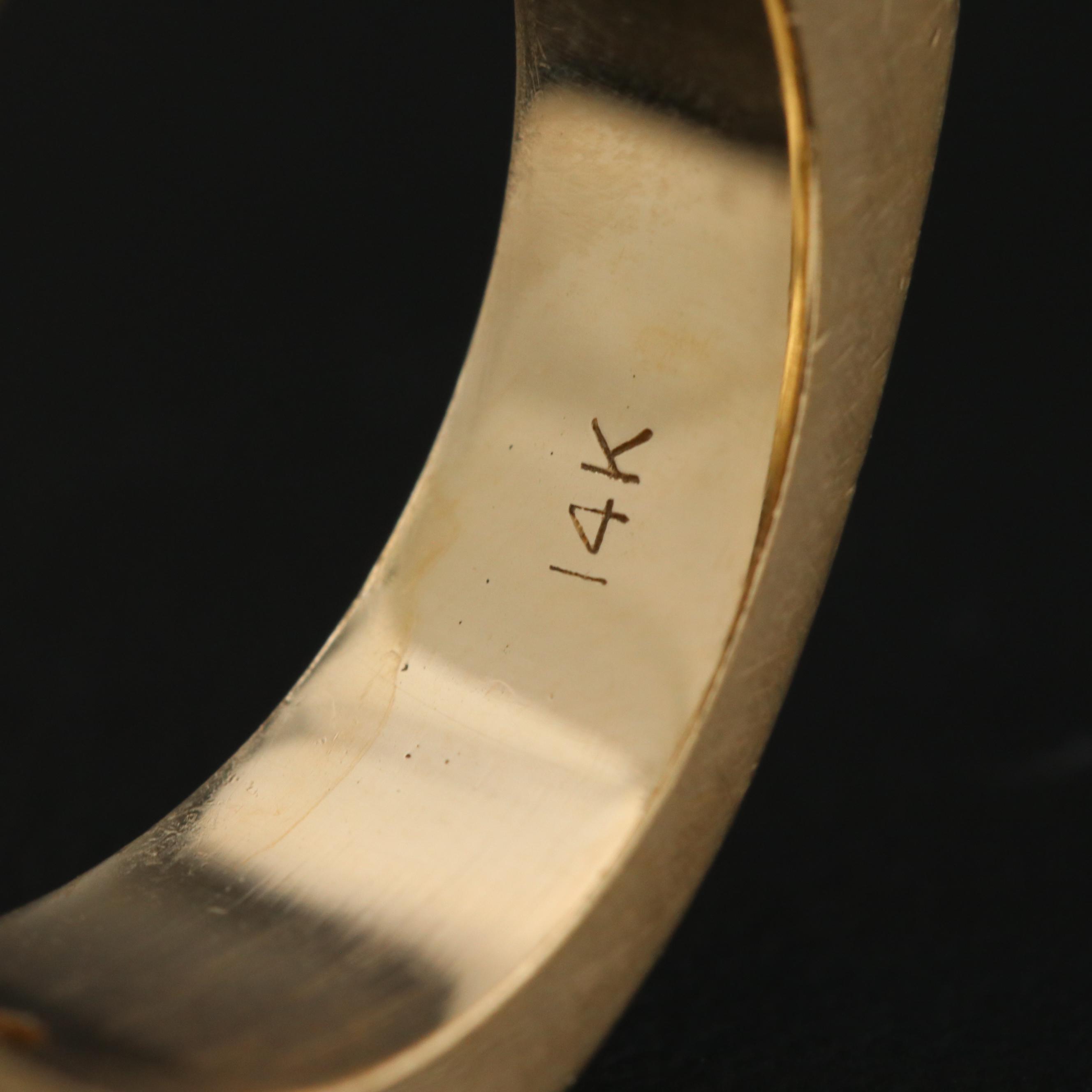 14K Diamond Ring with Euro Shank