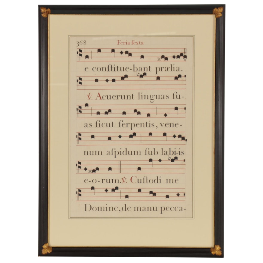 Gregorian Chant Print from "Small Missal"