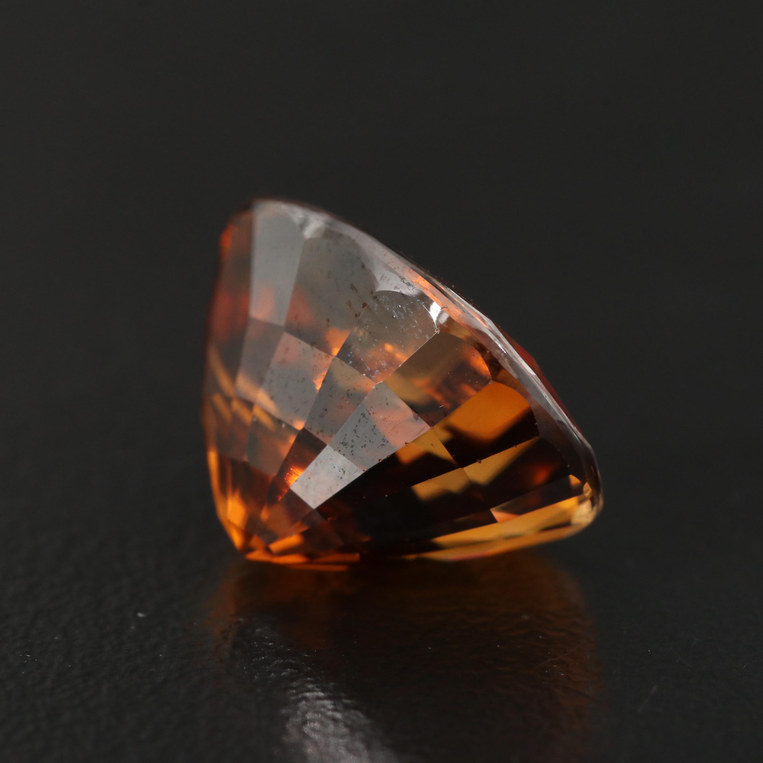 Loose 16.60 CT Oval Faceted Zircon