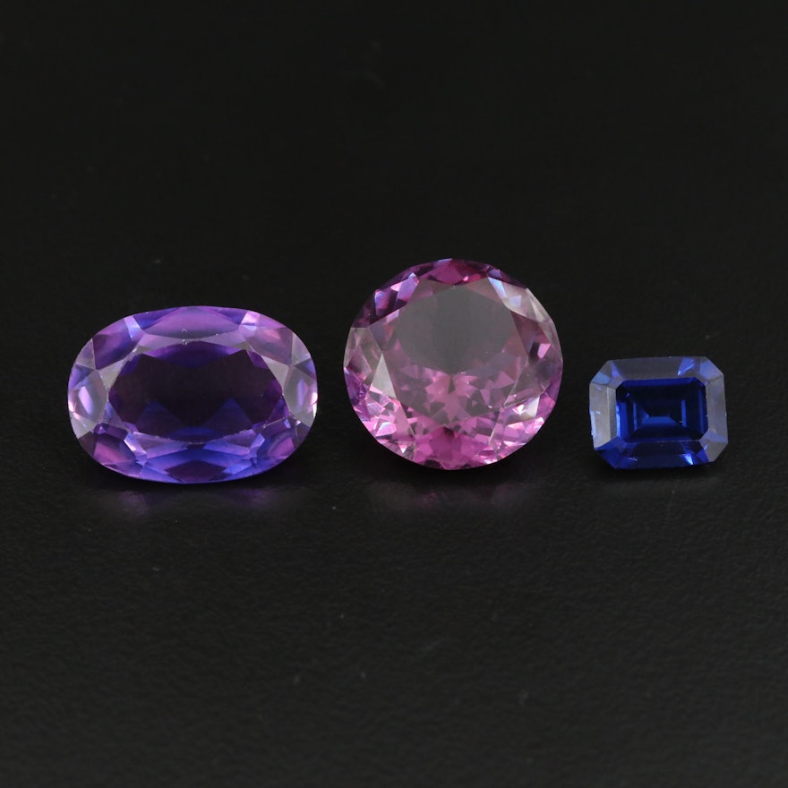 Loose Lab Grown Sapphires Including Color-Change Sapphire