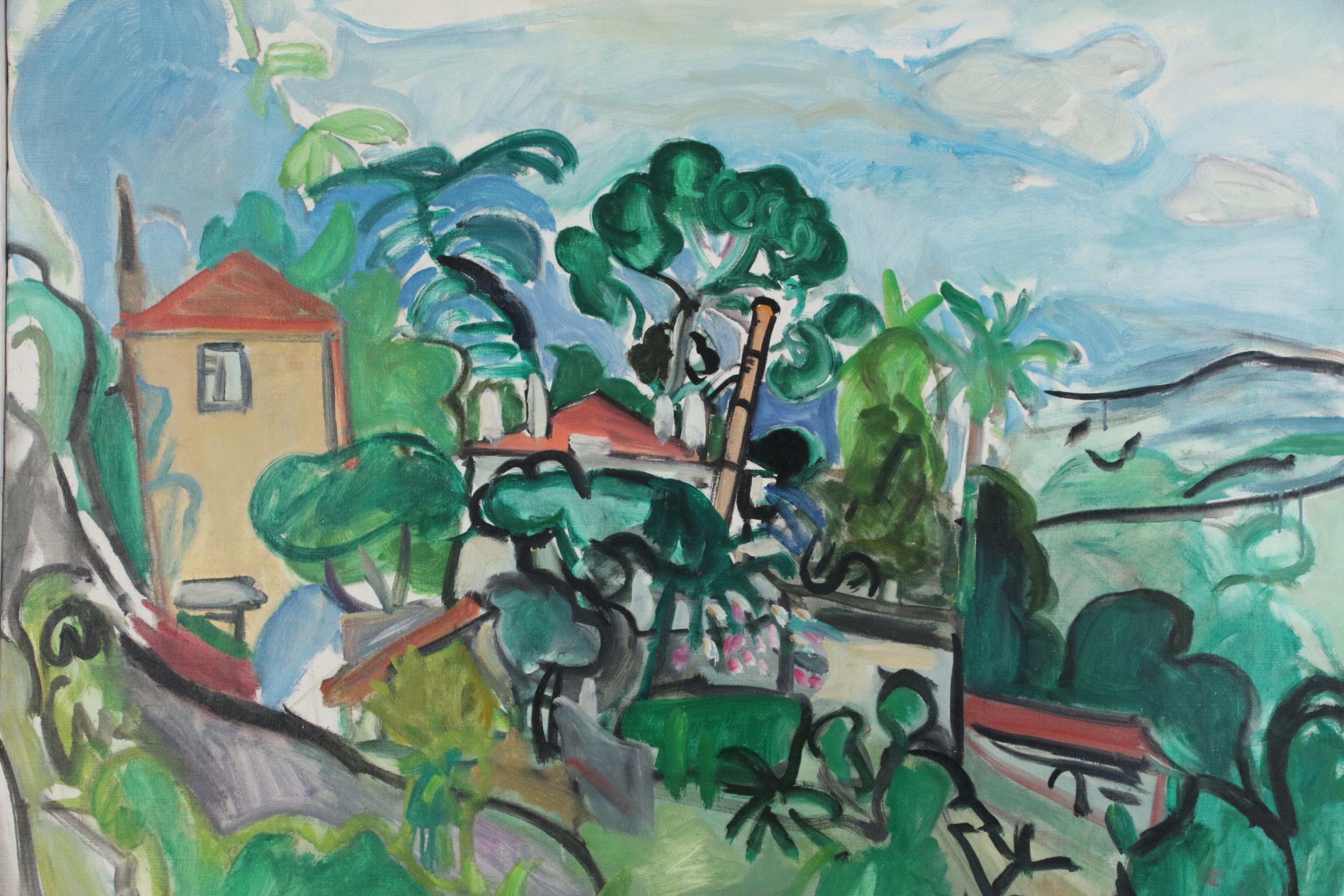 Marilyn Powers Oil Painting of Cityscape