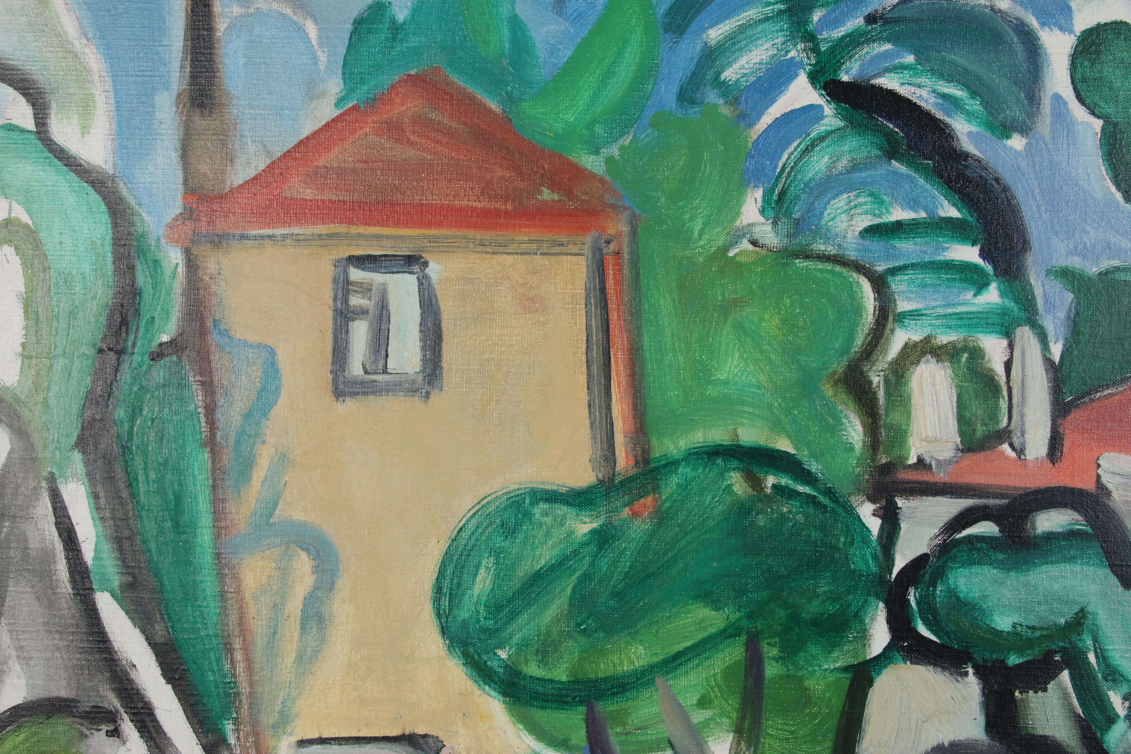 Marilyn Powers Oil Painting of Cityscape