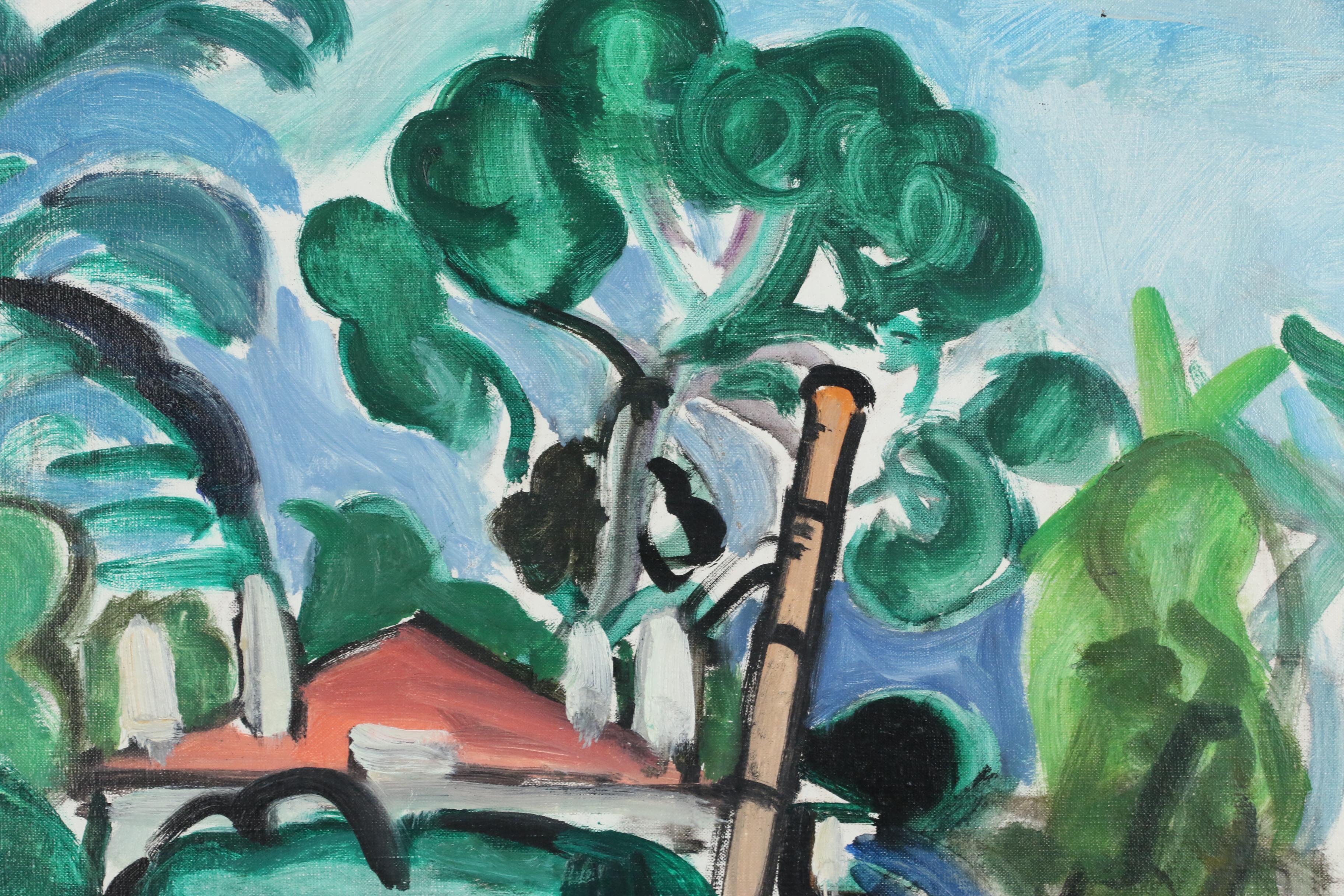 Marilyn Powers Oil Painting of Cityscape