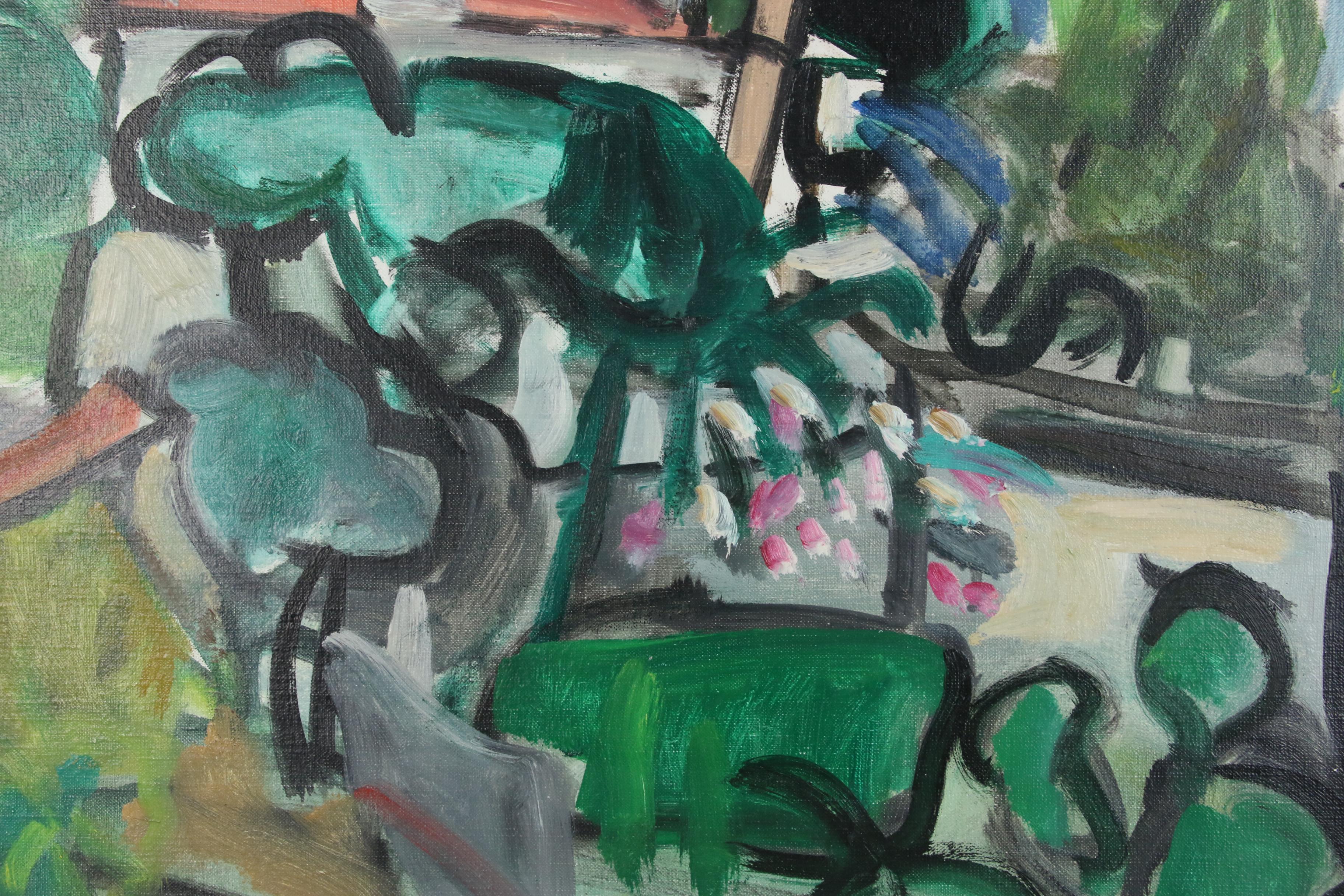 Marilyn Powers Oil Painting of Cityscape