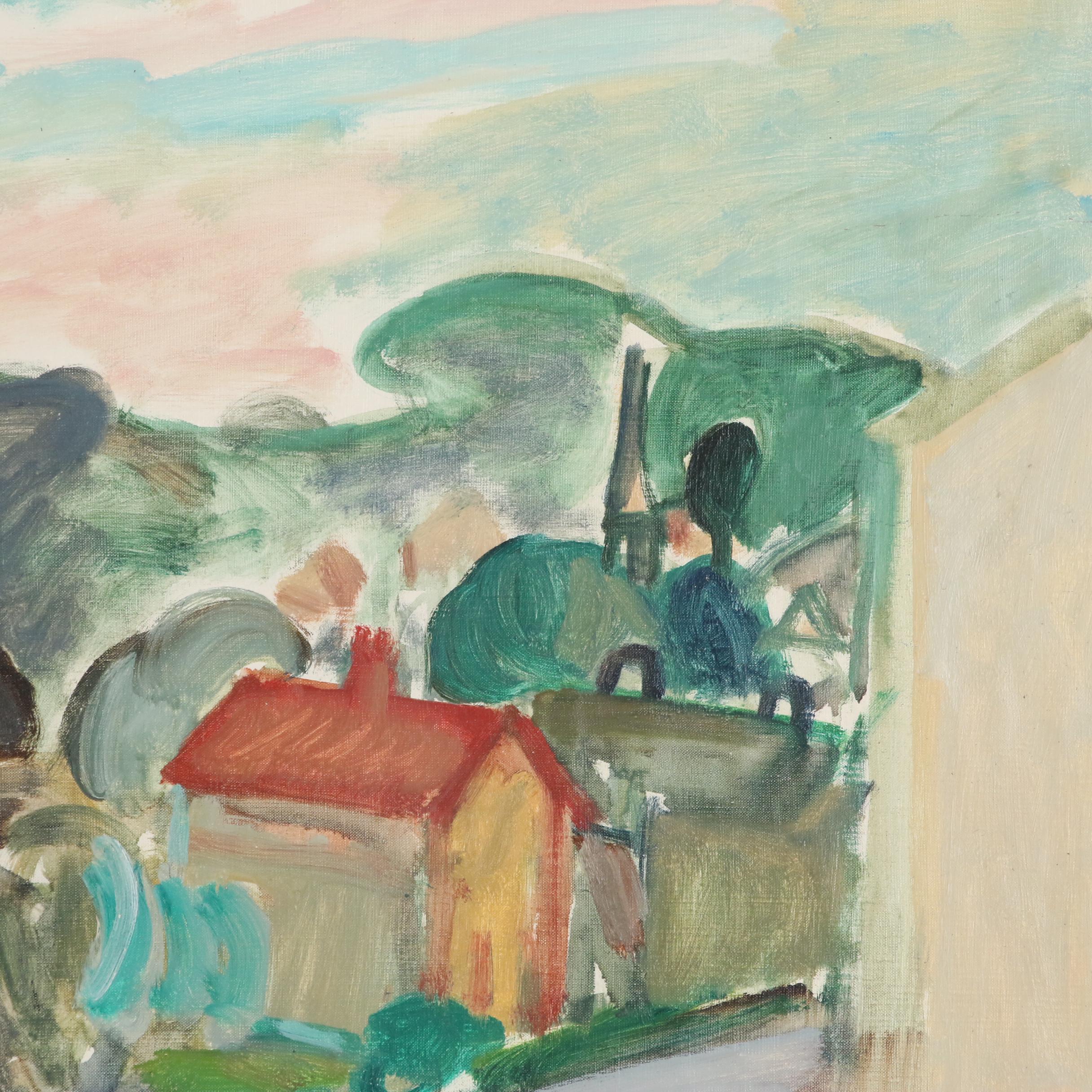 Marilyn Powers Oil Painting of Cityscape