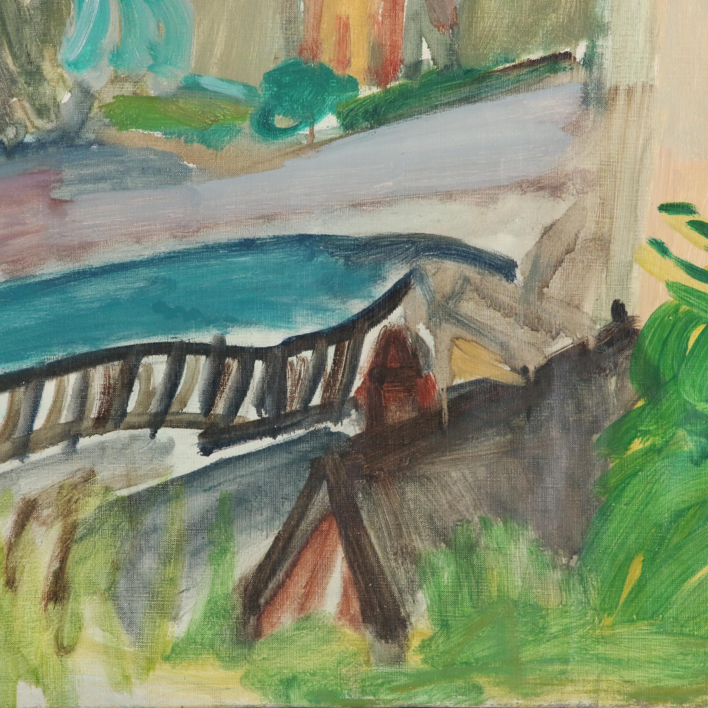 Marilyn Powers Oil Painting of Cityscape