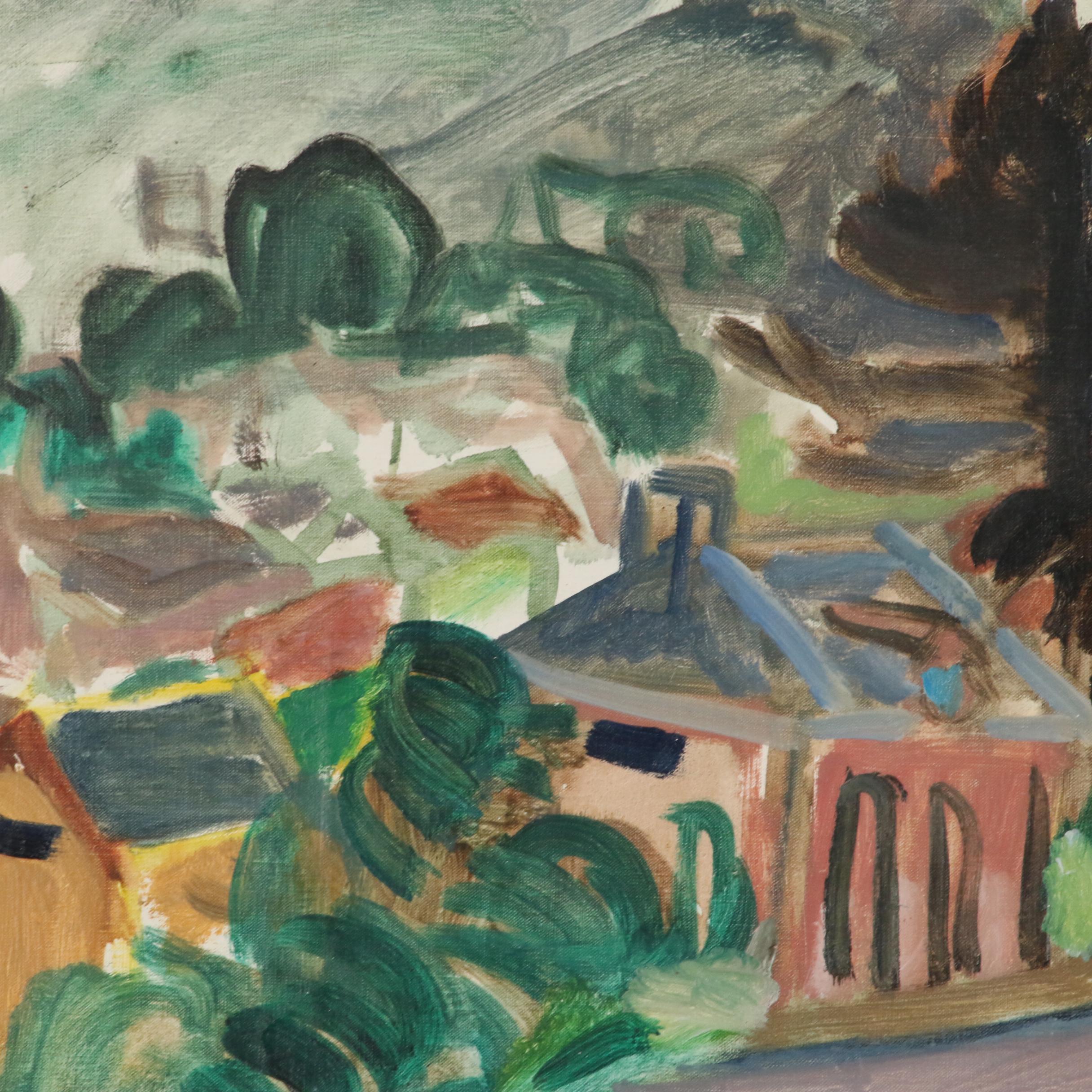 Marilyn Powers Oil Painting of Cityscape