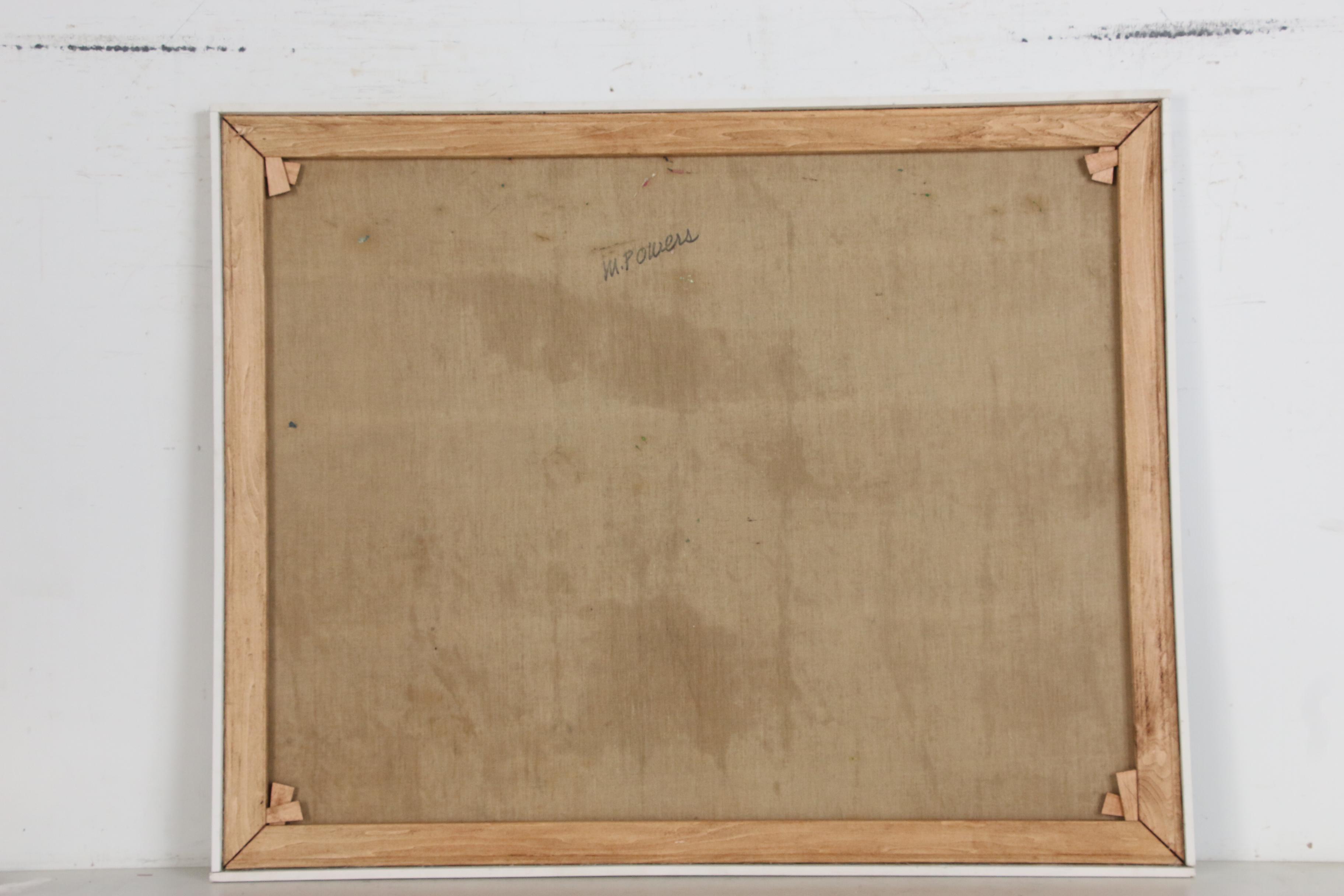 Marilyn Powers Oil Painting of Modernist Landscape with House